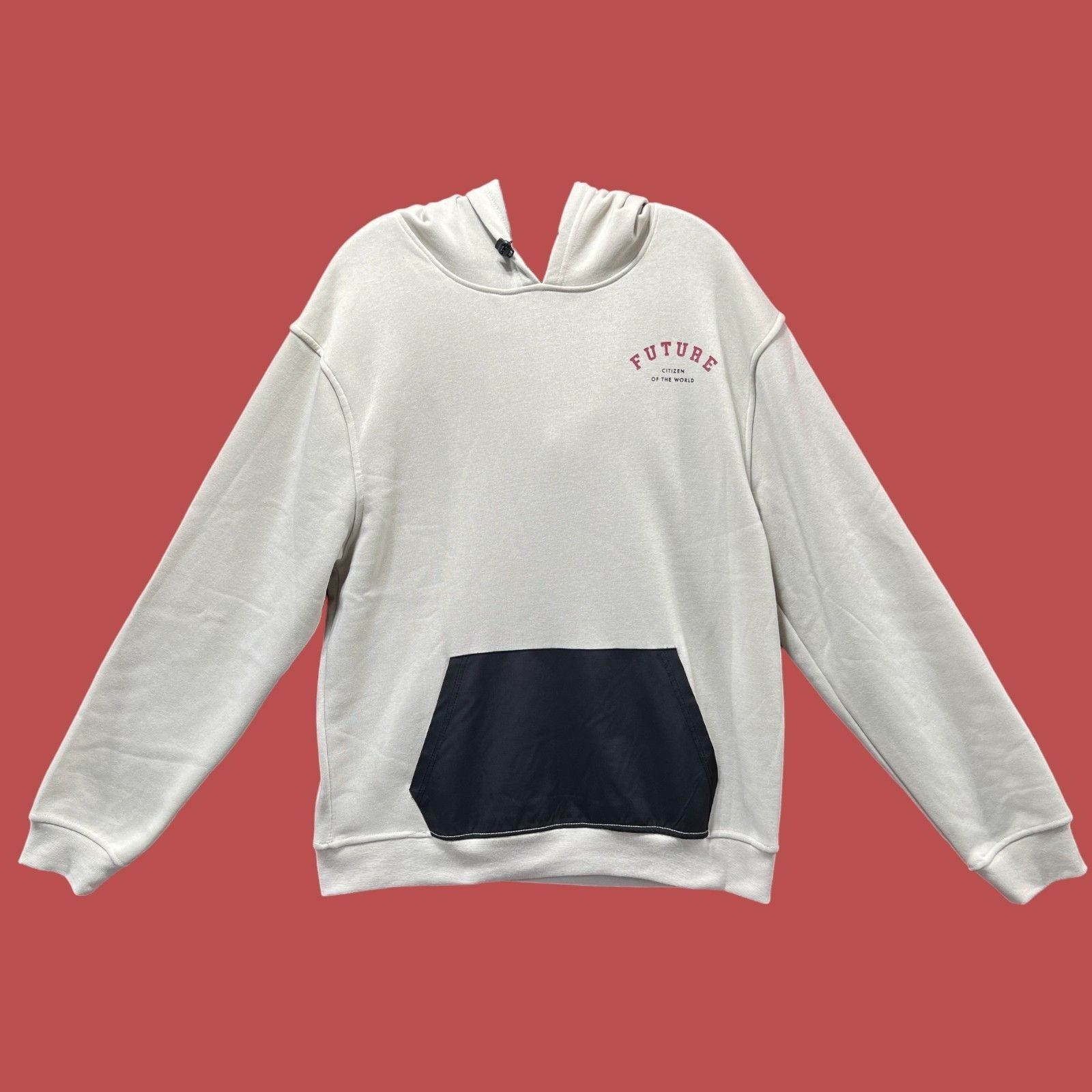 rue21 Rue 21 - Men's Long Sleeve Hooded Sweatshirt - Beige - Mediu Size US M / EU 48-50 / 2 - 1 Thumbnail