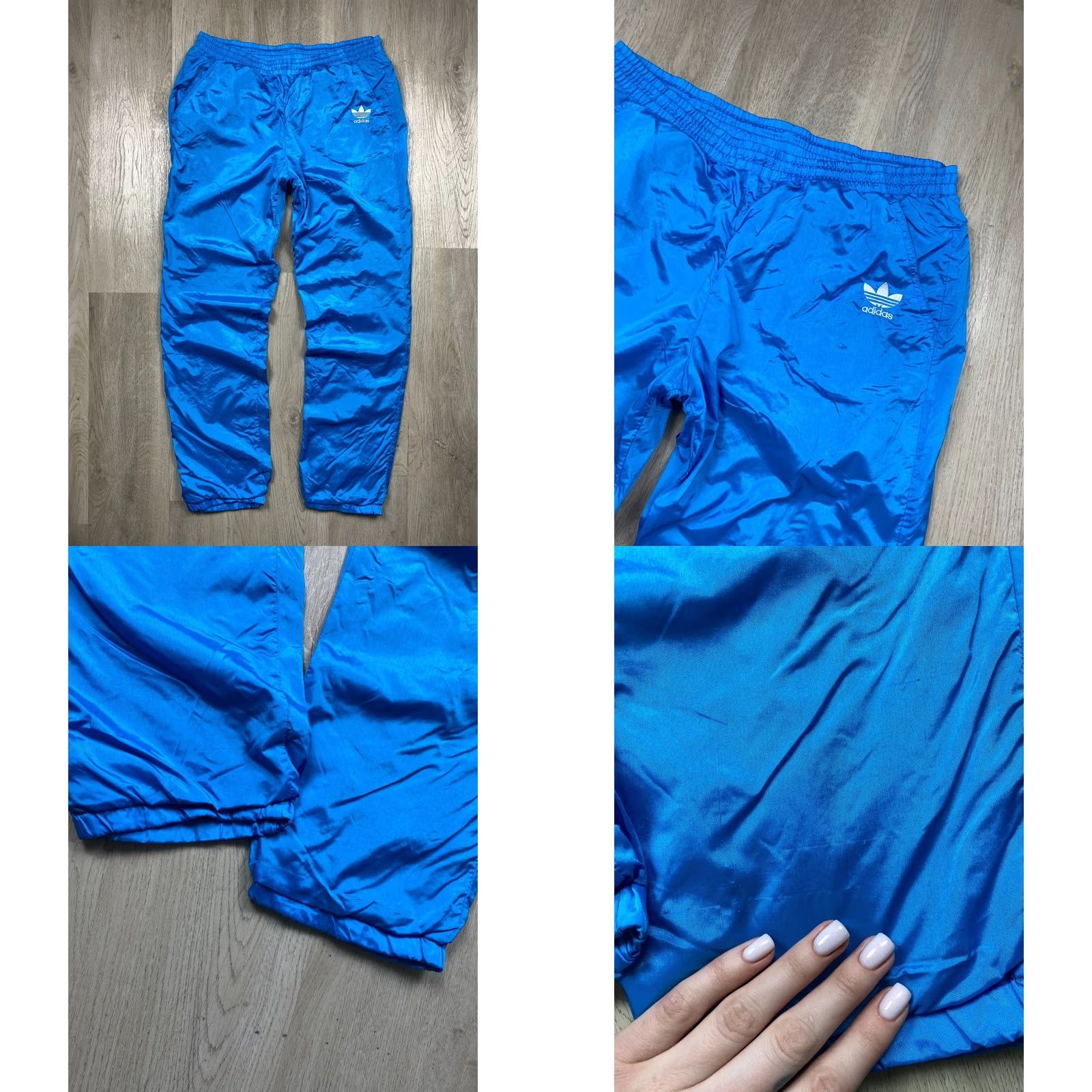 Adidas ADIDAS Track Jacket Track Pants 90s Vintage Mens Nylon XL Blue Tracksuit Mens 90s Size 46R - 9 Thumbnail