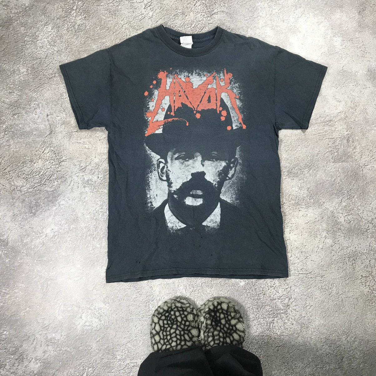 Vintage Vintage 90s Slayer Graphic Tee Sun Faded Thrashed Grunge M Size US M / EU 48-50 / 2 - 2 Thumbnail