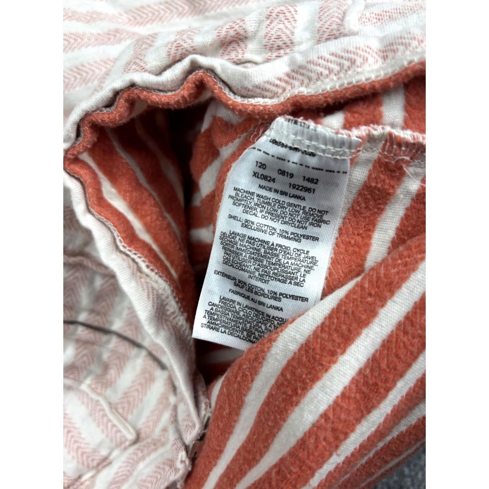 Vintage Columbia Hoodie Womens XL Orange Striped Full Zip Knit Lightweight Sweatshirt Size XL / US 12-14 / IT 48-50 - 7 Thumbnail