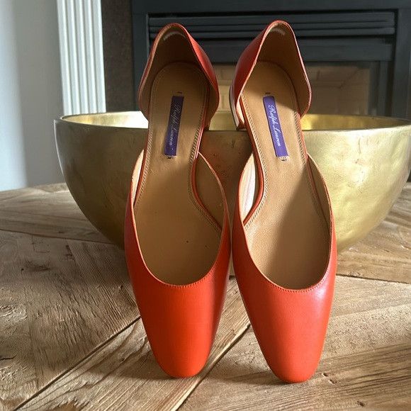 Ralph Lauren Purple Label RALPH LAUREN purple label orange leather ballerina flats 39 Size US 9 / IT 39 - 2 Thumbnail