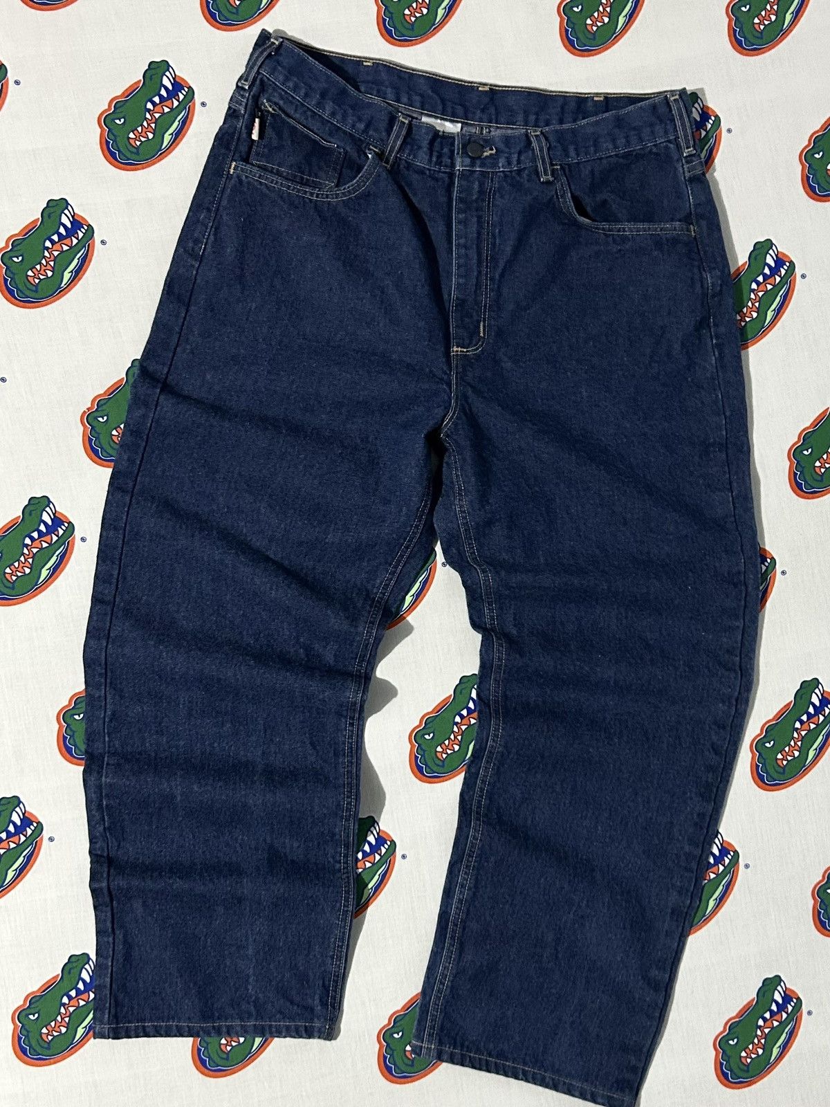 Vintage Mens Vintage Carhartt Fire Resistant Denim Jeans 36 x 30 Size US 36 / EU 52 - 3 Thumbnail