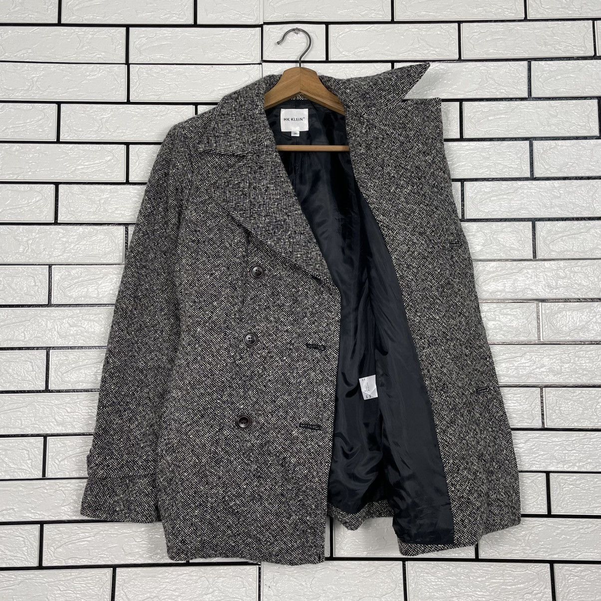 Michel Klein MK Klein Double Breasted Houndstooth Jacket Size S / US 4 / IT 40 - 9 Thumbnail