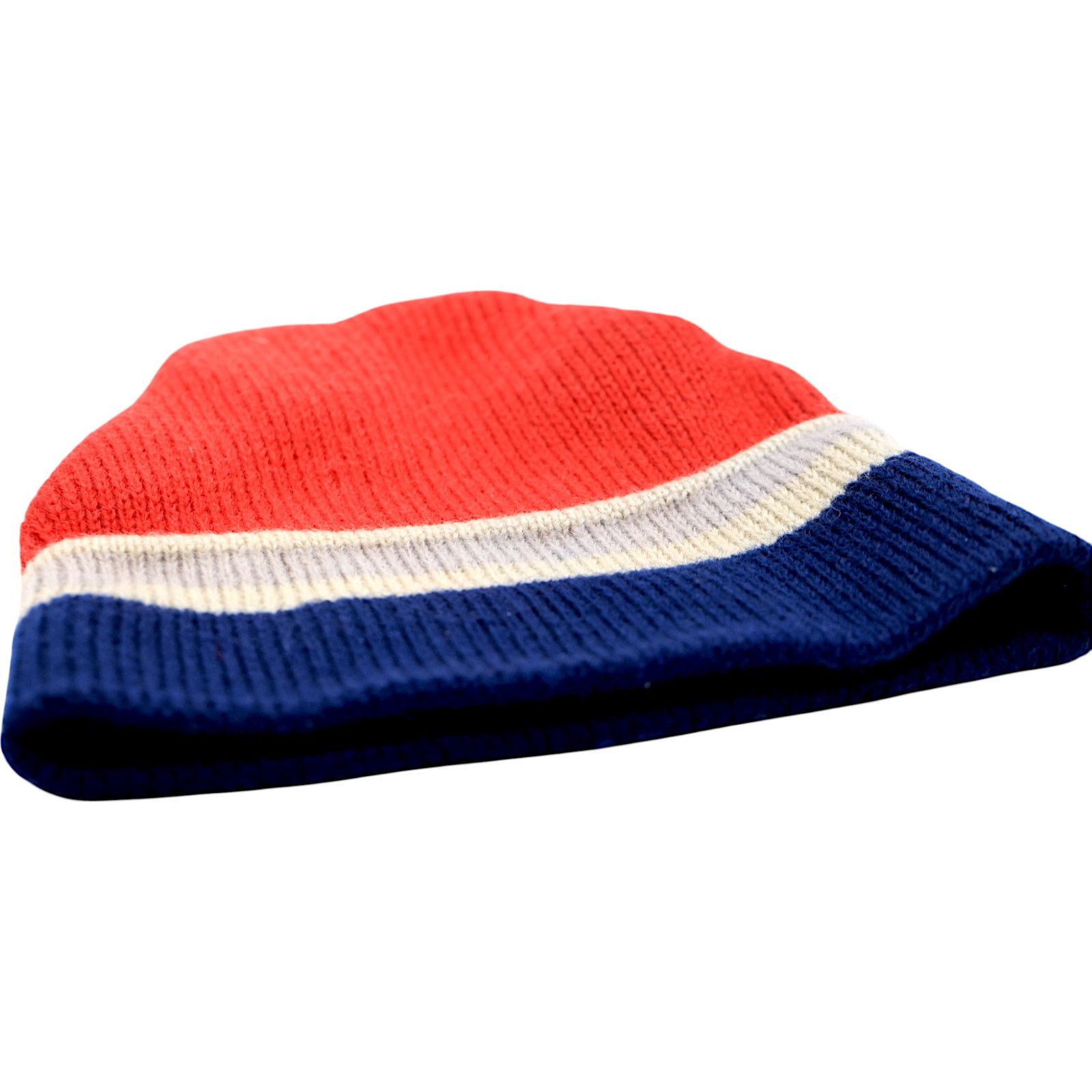 Other Hahnenkamm Ski Hat Winter Beanie Vintage 1980s Red Blue Gray Size ONE SIZE - 3 Thumbnail