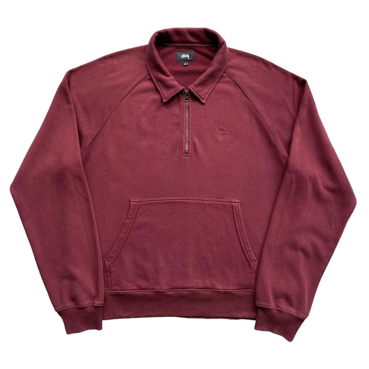 Streetwear × Stussy Stussy Polo Zip Fleece Sweatshirt | Grailed