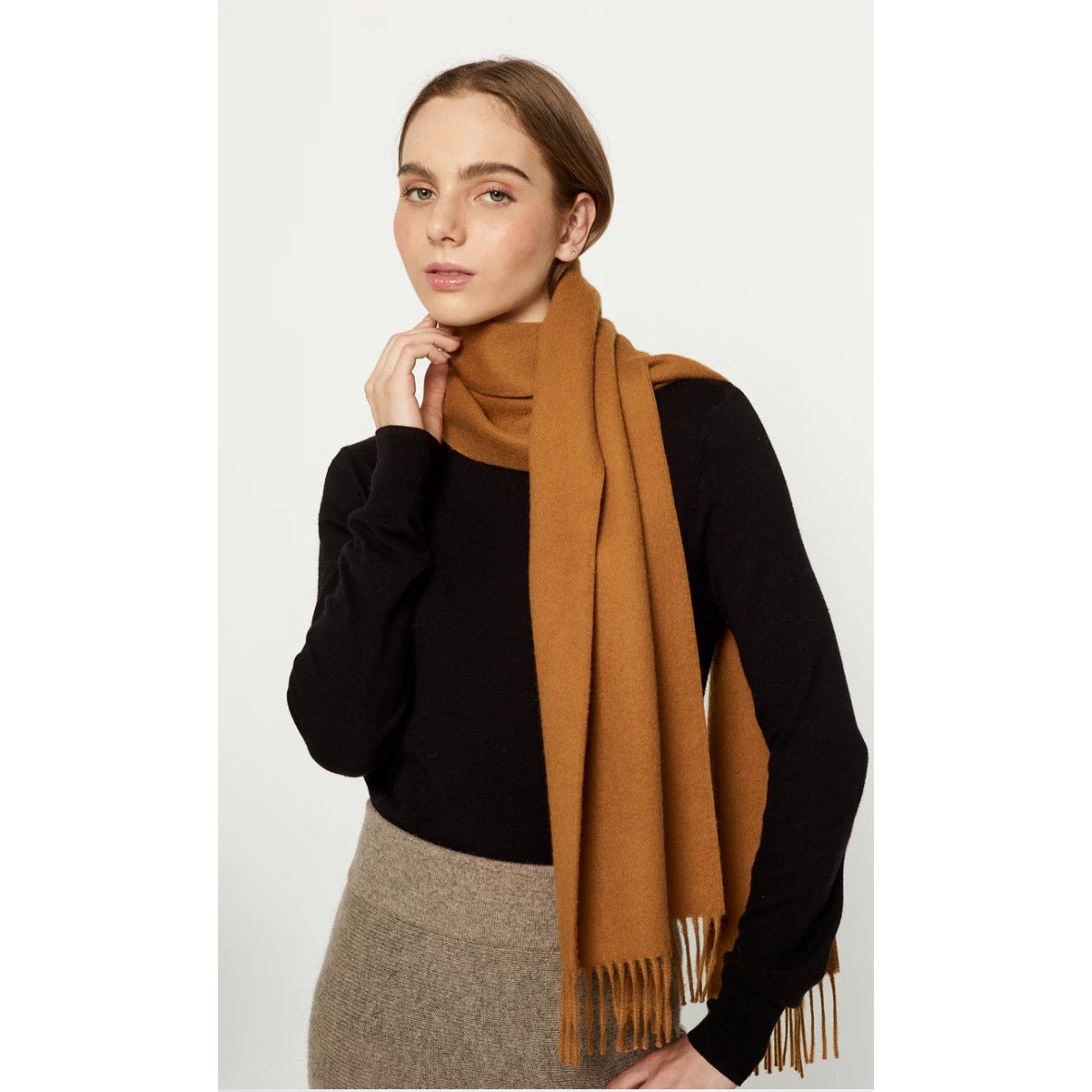 Other Alpaca 111 Baby Alpace Camel Scarf Size ONE SIZE - 7 Thumbnail