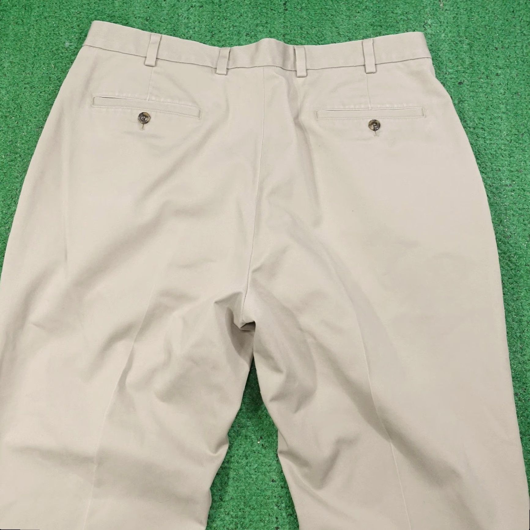 Brooks Brothers Brooks Brothers Pants Adult 38x30 Beige Chino Clark Fit Advantage Pleated Cuffed Cotton Mens Size US 38 / EU 54 - 5 Thumbnail