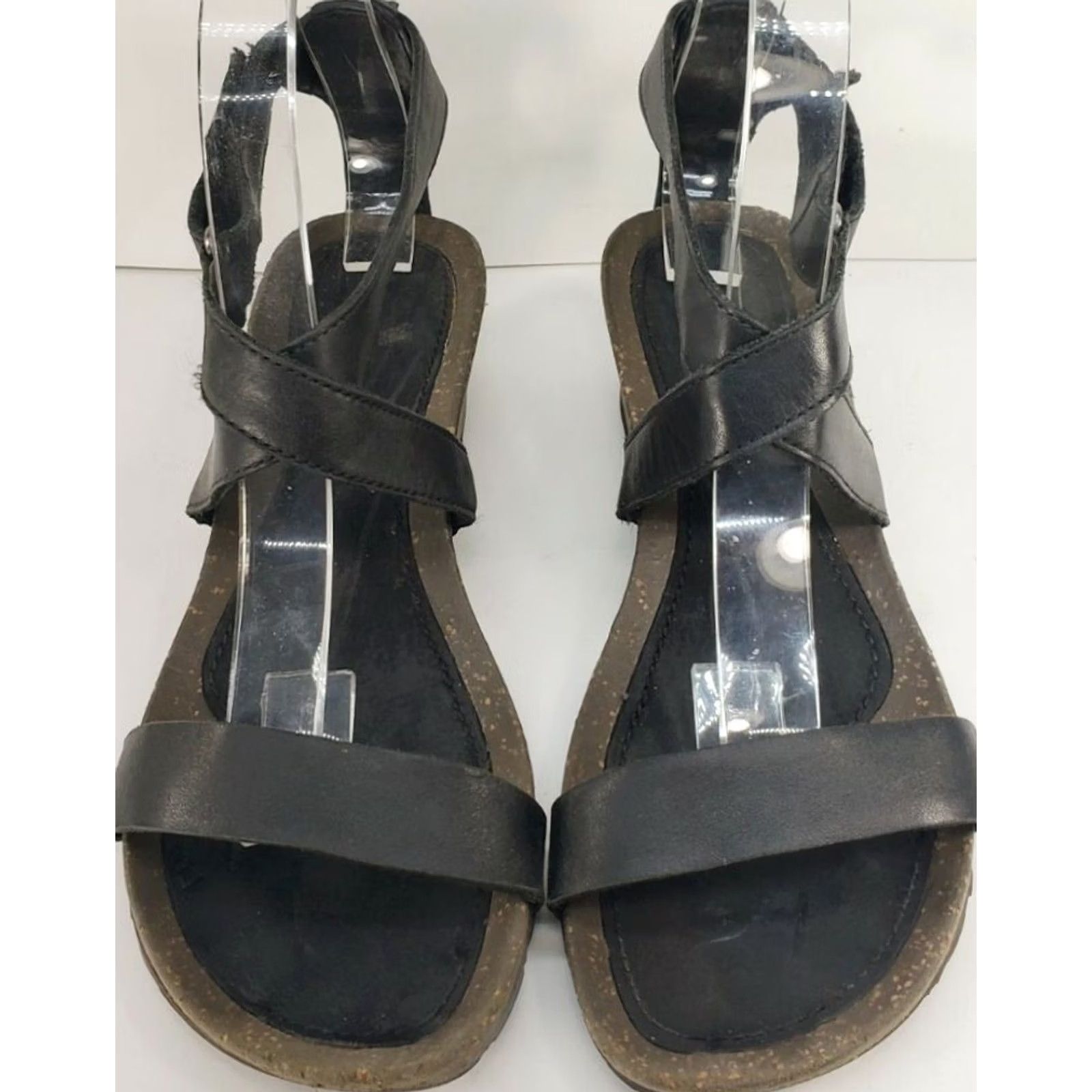 Teva Teva Cabrillo Black Leather Strap Wedge Sandals Women Size 9M EU 40 1007732 Size US 9 / IT 39 - 3 Thumbnail