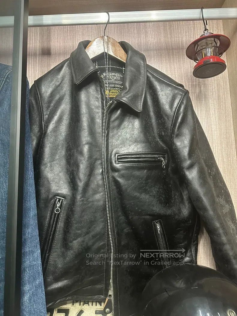 Schott Schott Heavy Holwen cowhide lapel postman motorcycle leath Size US XS / EU 42 / 0 - 1 Thumbnail