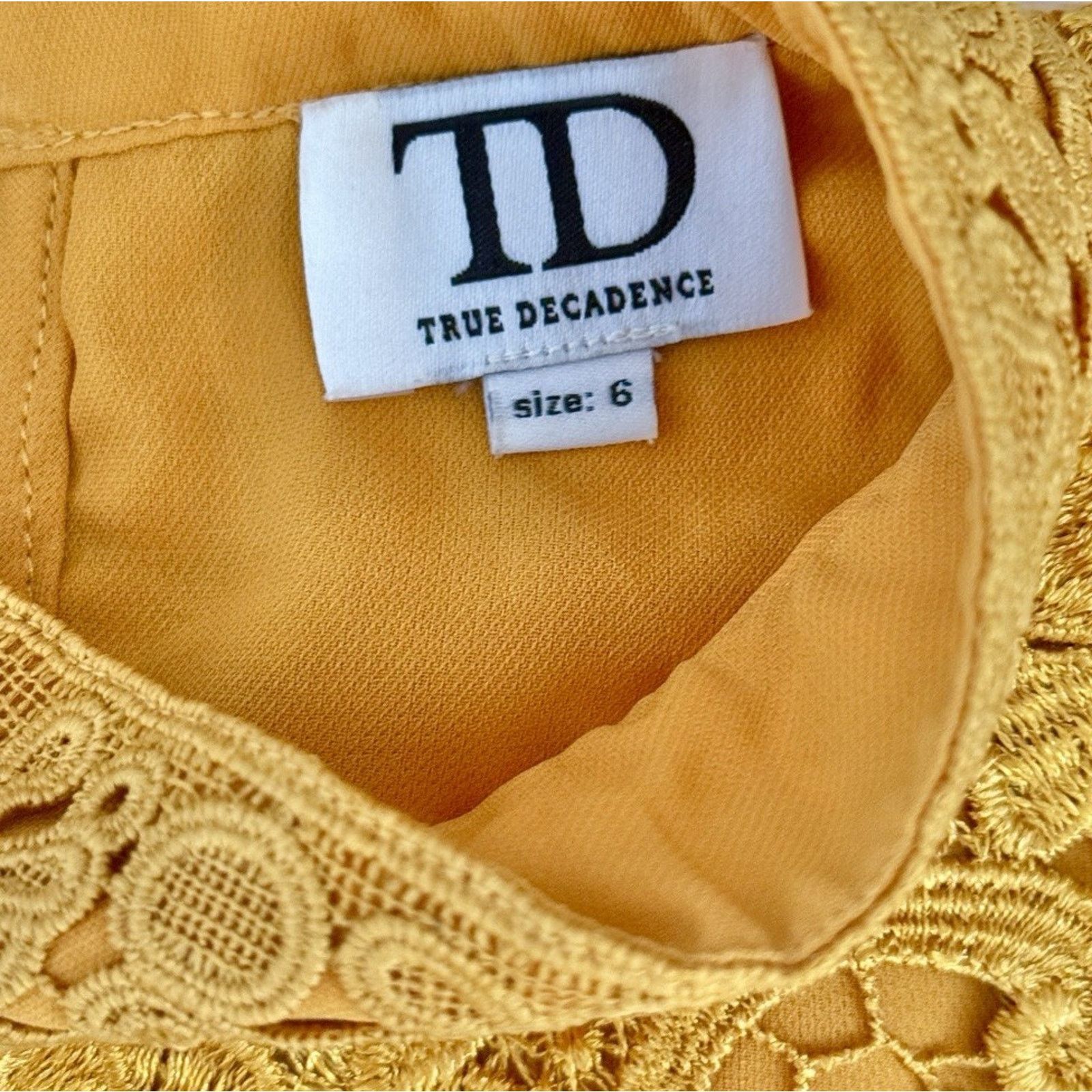 Asos Yellow Gold Lace High Neck Sleeveless Dress Women's 6 ASOS Size M / US 6-8 / IT 42-44 - 3 Thumbnail