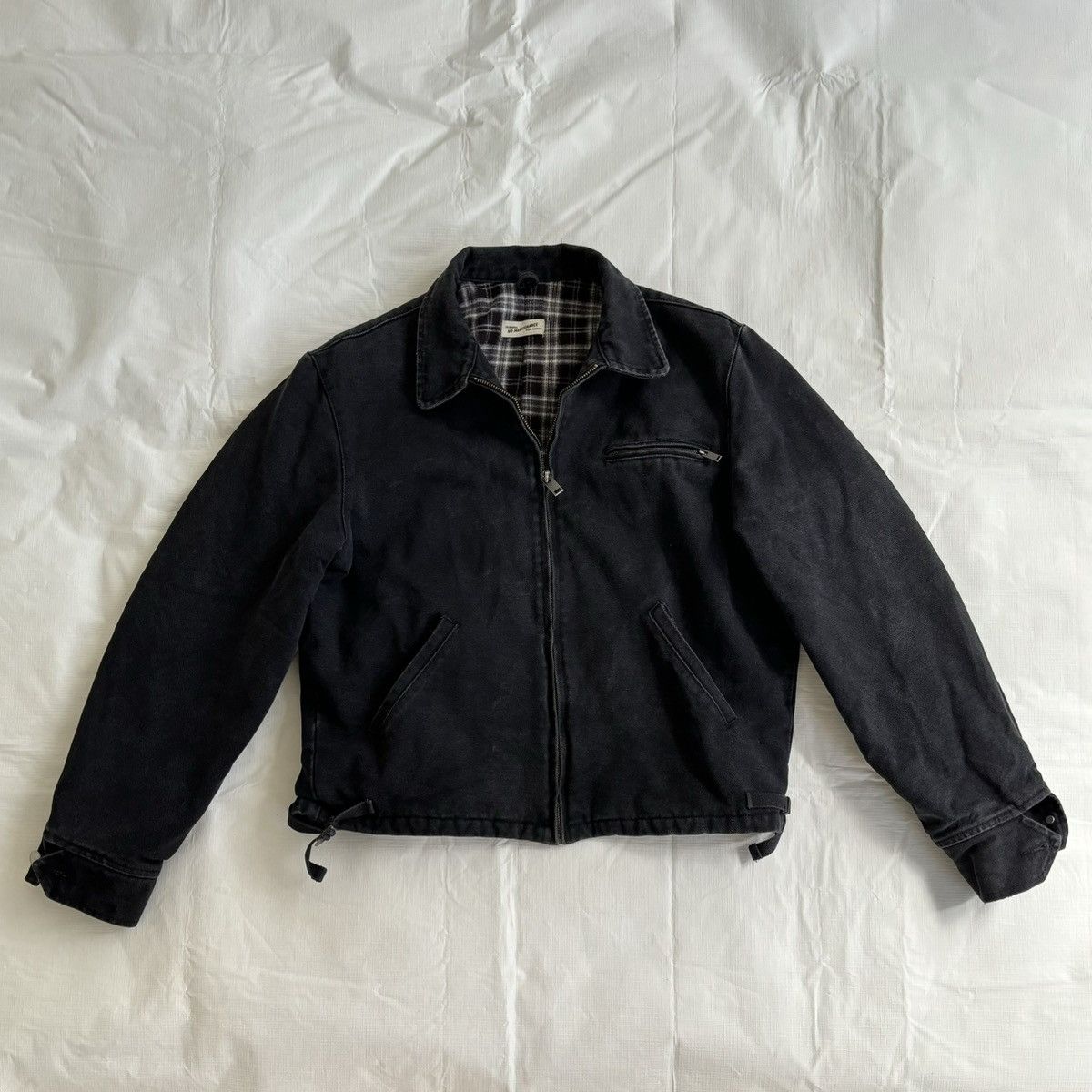image of No Maintenance Black Canvas Mechanic Jacket, Men's (Size Medium)