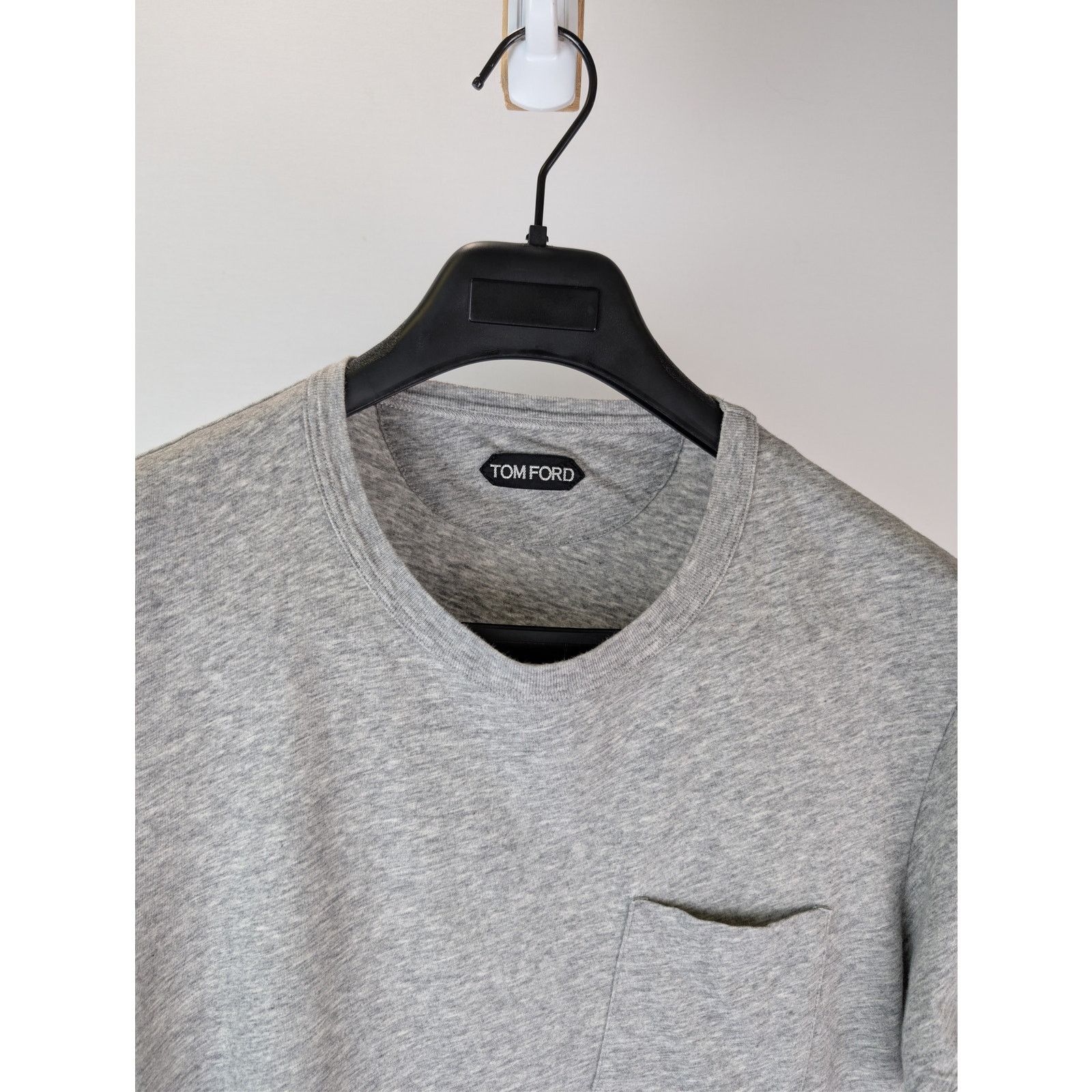 Tom Ford o1rshd1 CC20 Mélange Cotton-Jersey Pocket T-Shirt in Grey Size US M / EU 48-50 / 2 - 7 Thumbnail