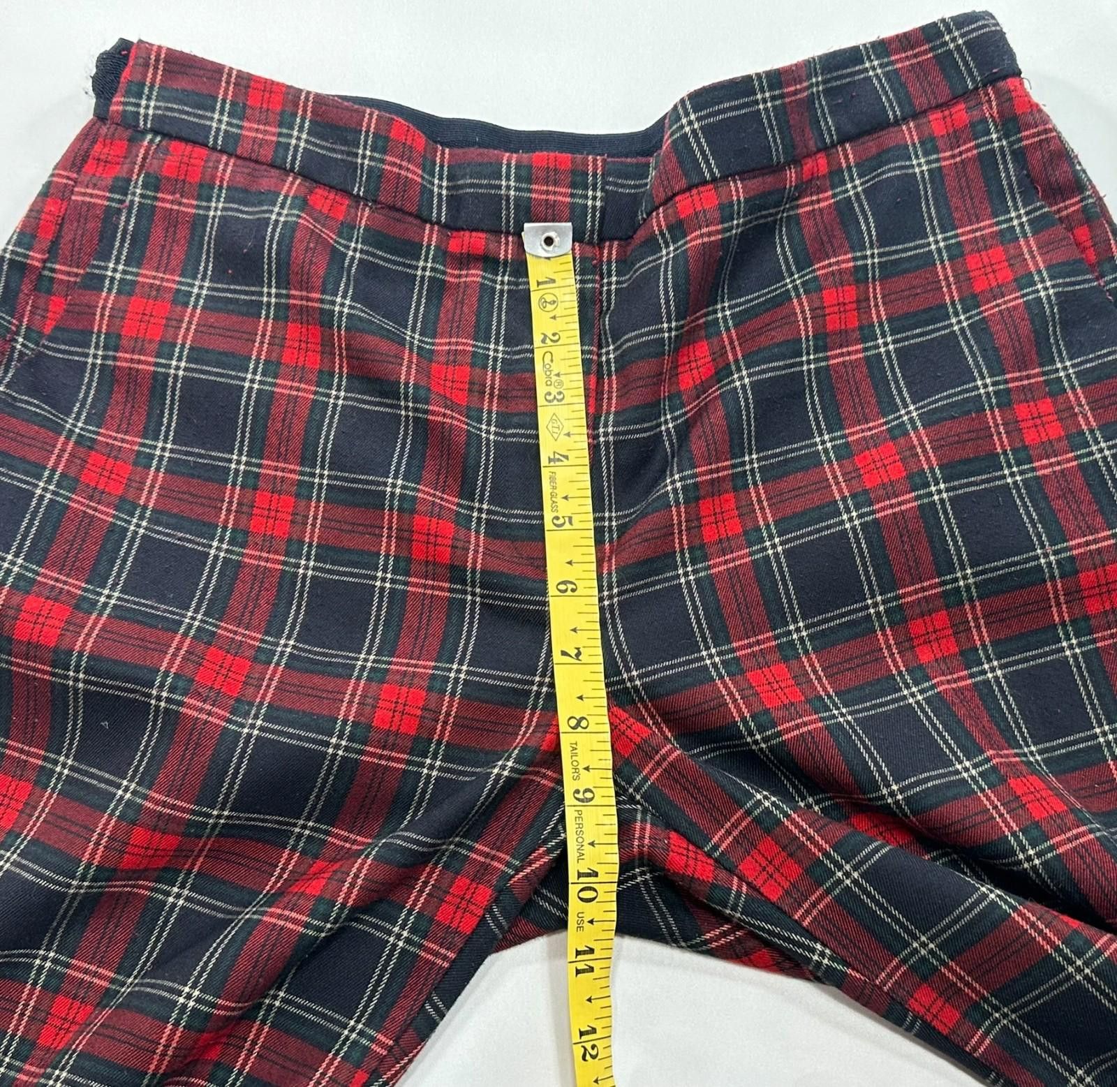 Zara Zara Basic Plaid Straight Leg Track Pants Red Mens L Size US 34 / EU 50 - 4 Thumbnail