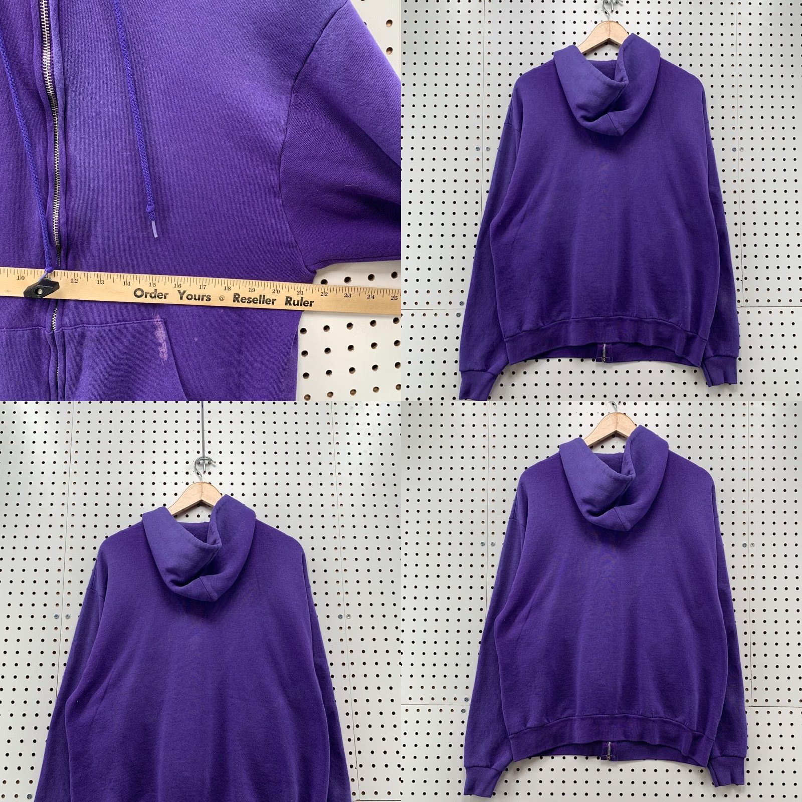 Vintage Vintage 90s Hooded Full Zip Sweatshirt Purple FOTL Mens Large Size US L / EU 52-54 / 3 - 9 Thumbnail