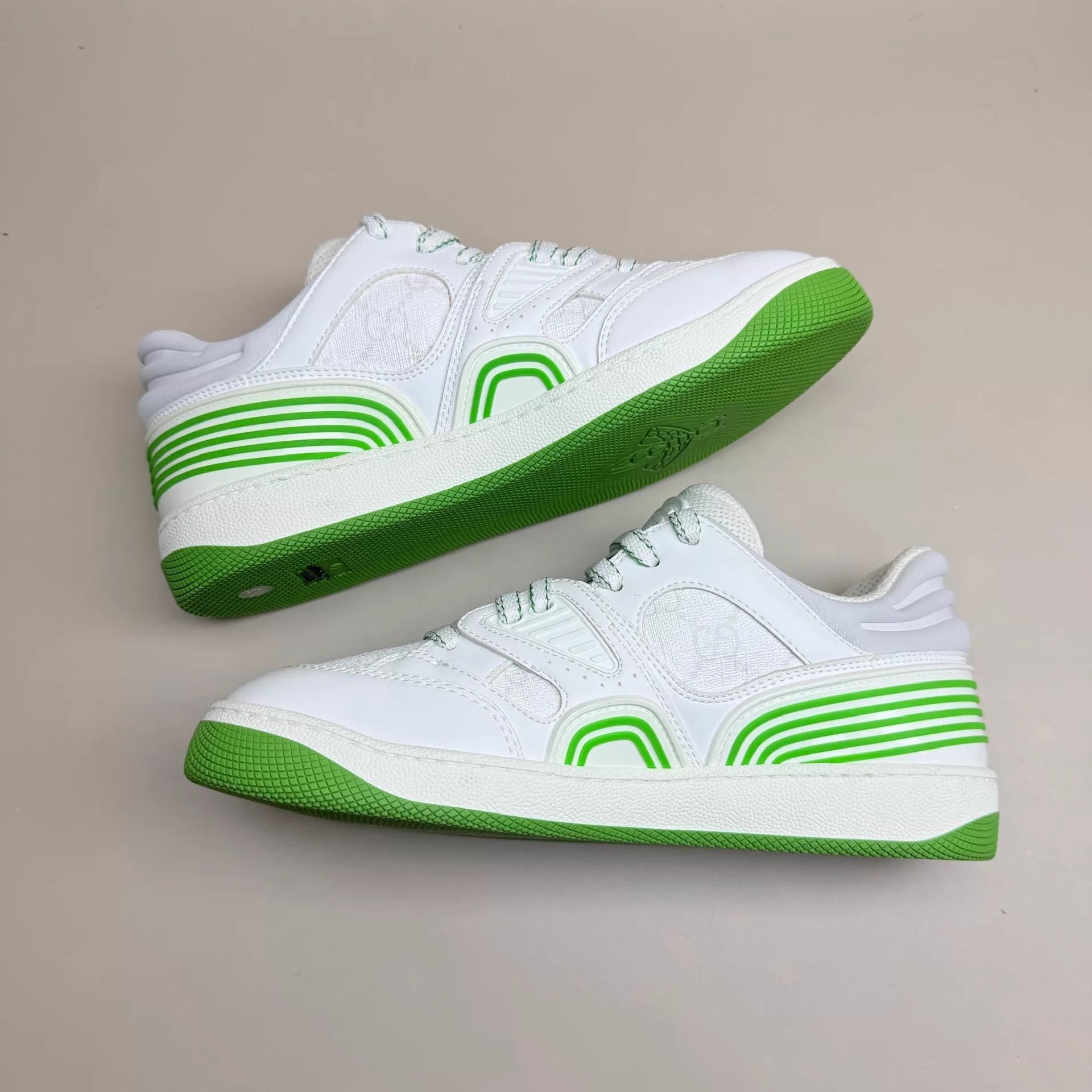 Gucci GUCCI Basket White Green Sneaker 35.5 Women's New Unused OG Size US 5 / IT 35 - 5 Thumbnail
