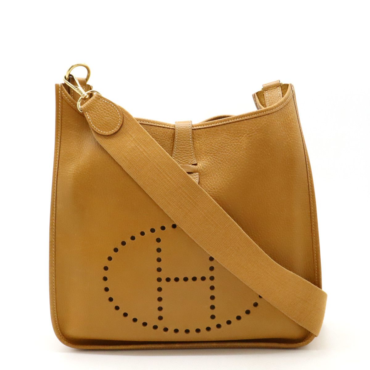 Hermes Hermes Hermes Evelyne GM I Leather Shoulder Bag Brown Leather Shoulder Bag in Very Good Condition Size ONE SIZE - 1 Thumbnail