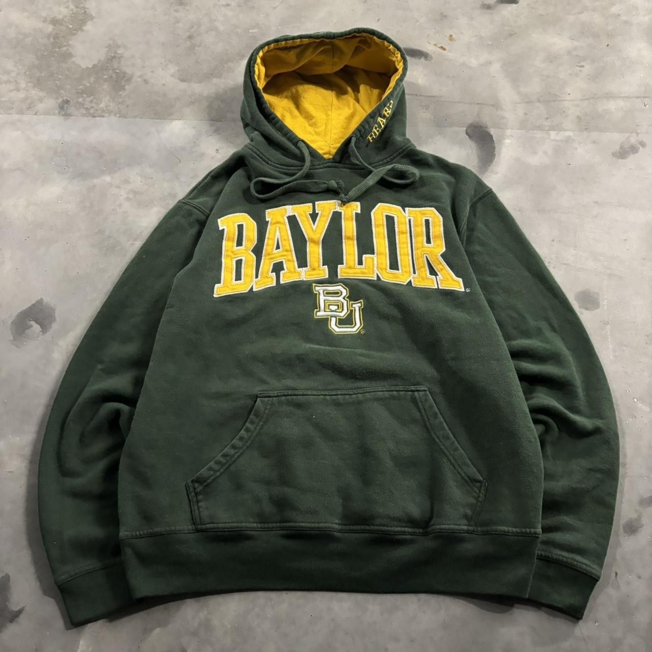 Vintage Crazy Vintage Y2K/2000s Green Baylor University College Essential Hoodie! Size M Size US M / EU 48-50 / 2 - 1 Thumbnail
