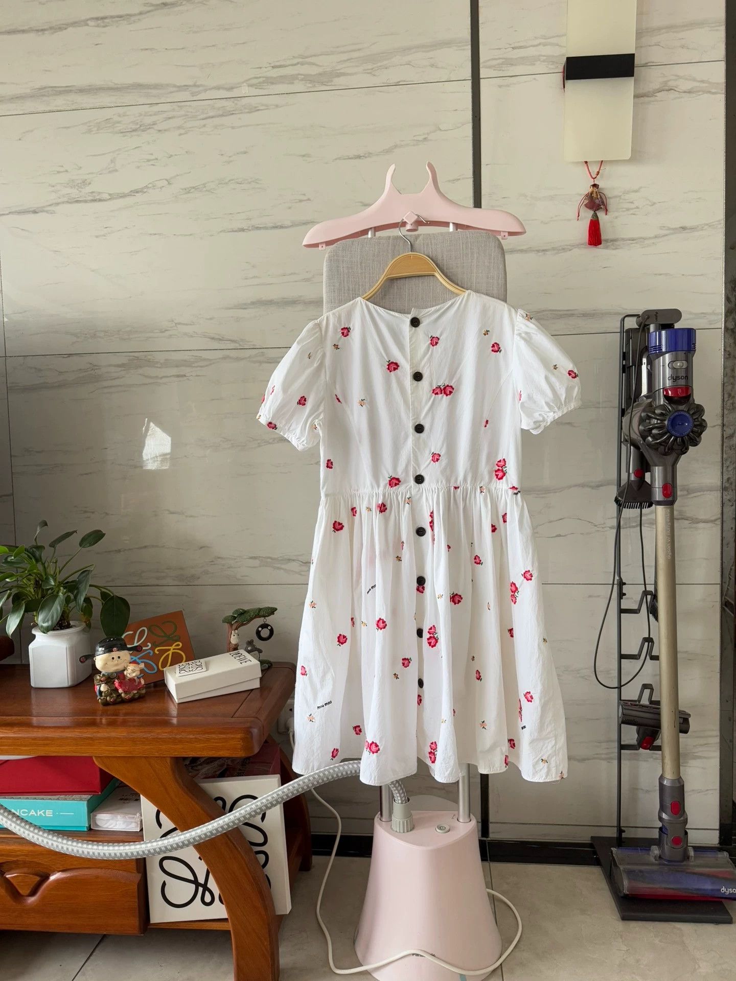 Miu Miu Miu Miu Red Adjustable Rope Logo Dress 42 Worn Once Size M / US 6-8 / IT 42-44 - 2 Thumbnail