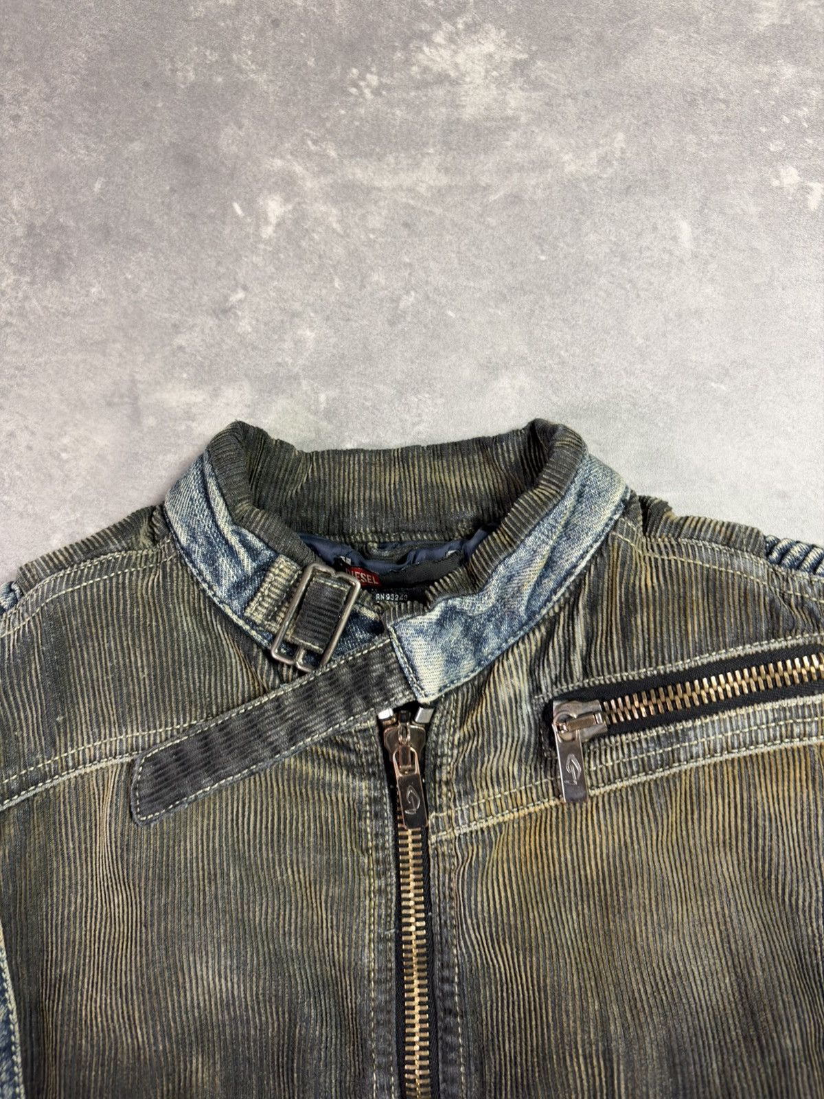 Diesel 00s Diesel Corduroy Racing Moto Cropped Denim Jacket M S Size M / US 6-8 / IT 42-44 - 9 Thumbnail