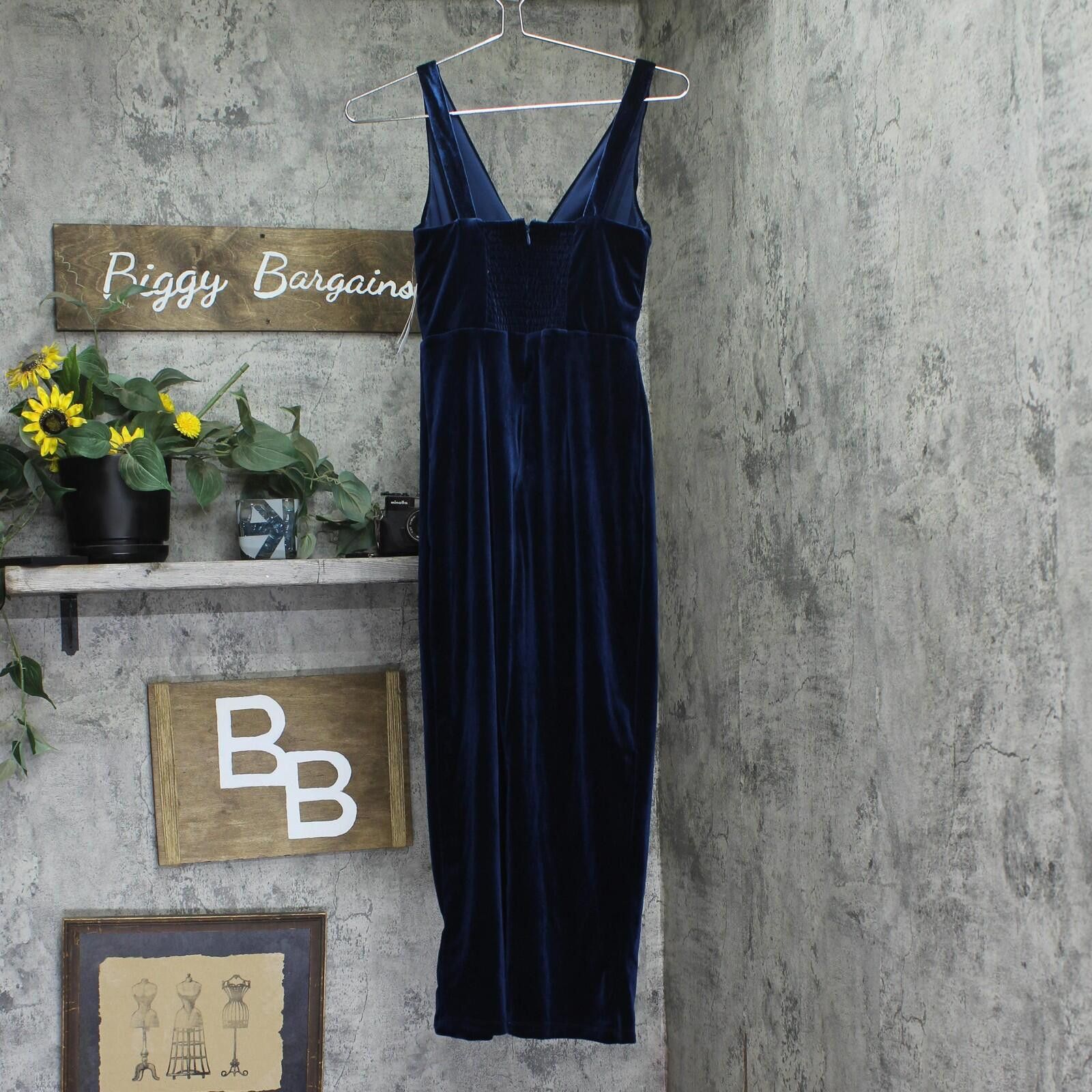 Other Nwt 1.state Velvet Midi Dress Ds93017245am Navy Blue Xs Size XS / US 0-2 / IT 36-38 - 2 Thumbnail