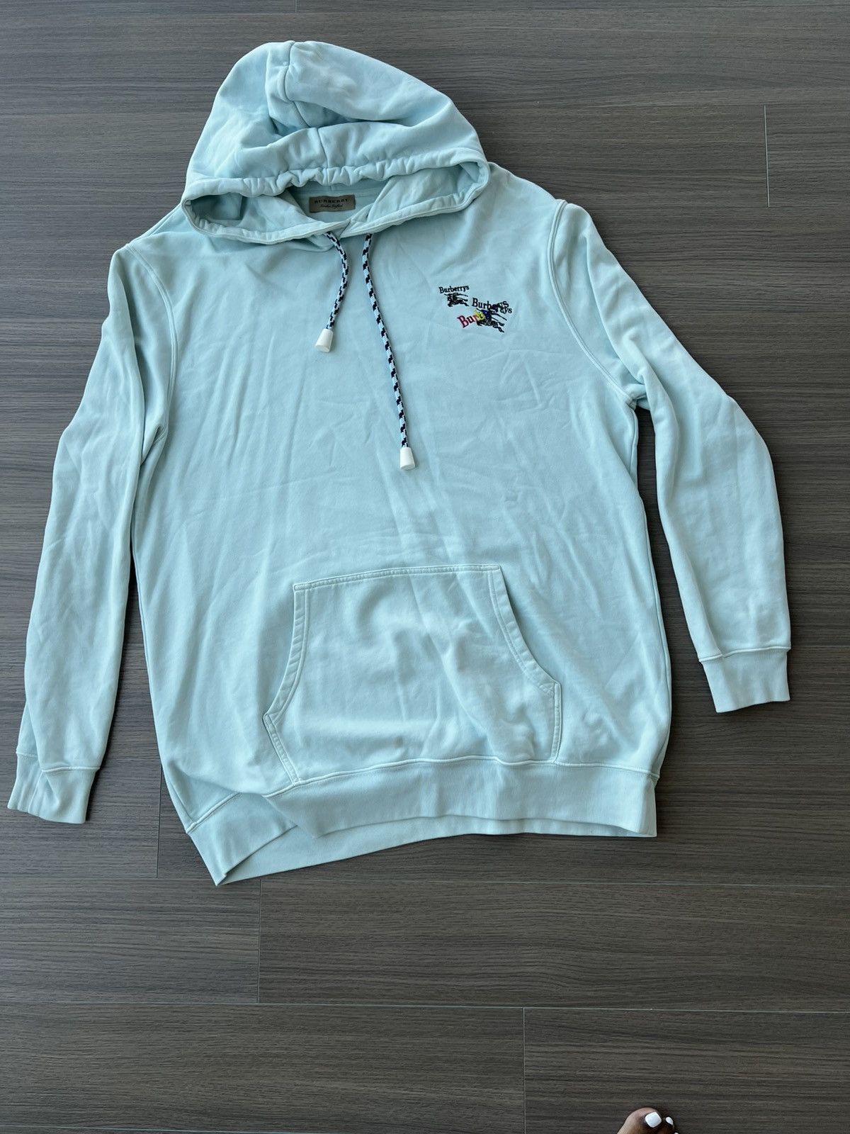 Burberry BURBERRY Embroidered Logo Hoodie Size US XXL / EU 58 / 5 - 4 Thumbnail