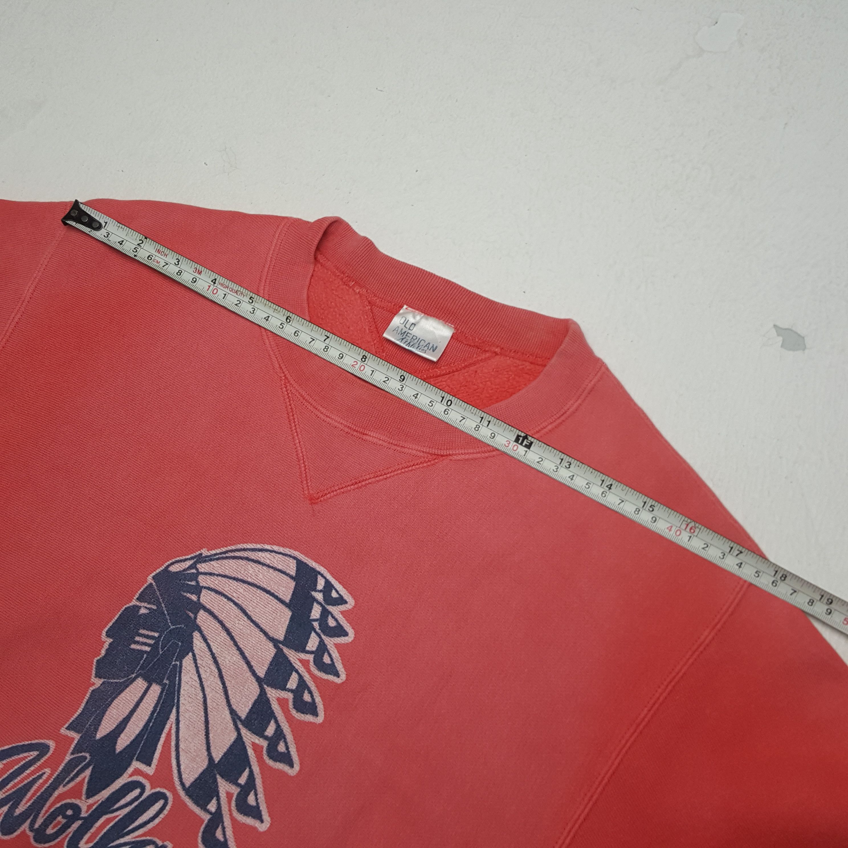 NFL × Vintage Vintage Wollang Red Indians American Sports Style Sweatshirt Size US XS / EU 42 / 0 - 5 Thumbnail