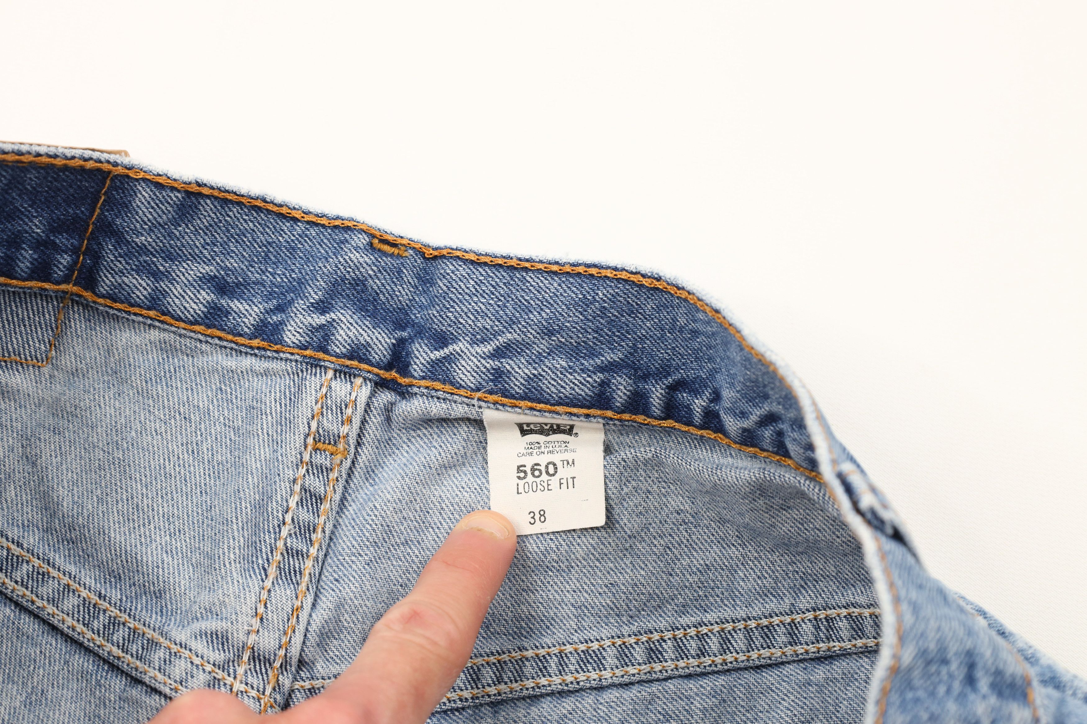 Levi's × Vintage Vintage 90s Levis 560 Loose Fit Denim Jean Shorts Jorts USA Size US 38 / EU 54 - 6 Thumbnail
