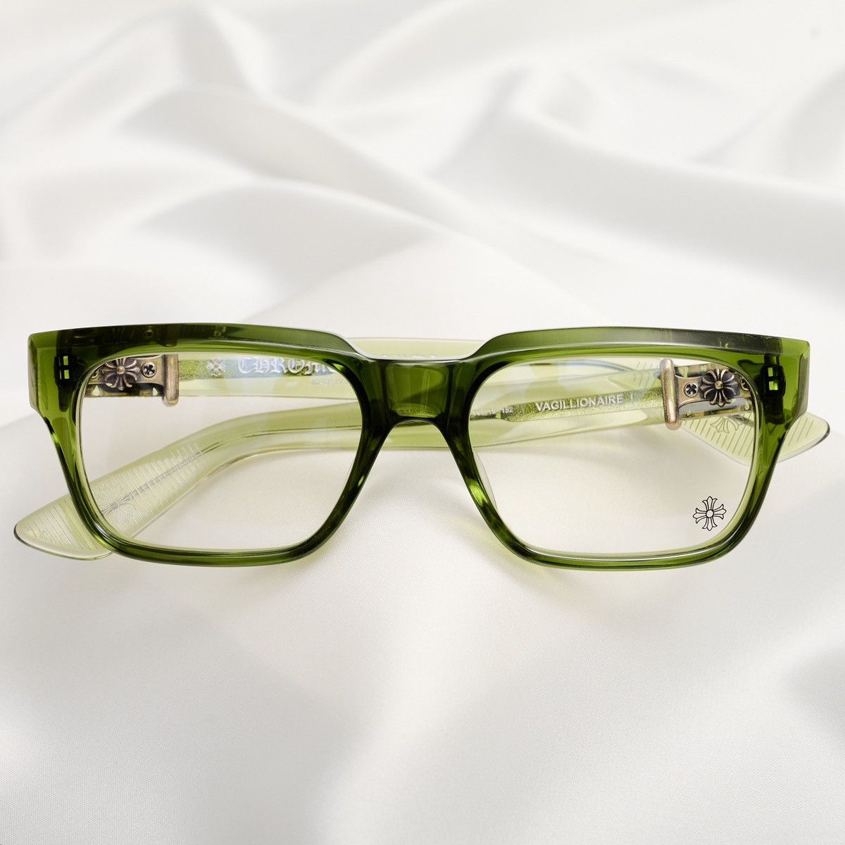 Chrome Hearts CHROME HEARTS VAGILLIONAIRE I DARK OLIVE GLASSES Size ONE SIZE - 6 Thumbnail