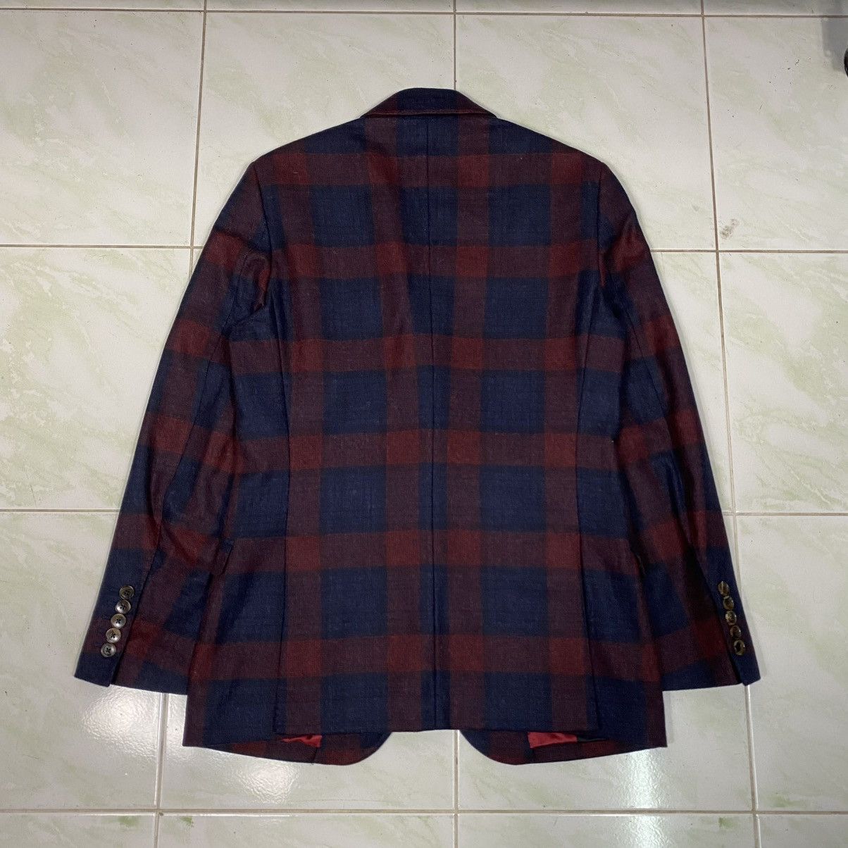 Gucci 🔥VINTAGE COATS JACKET GUCCI TARTAN DESIGN DOUBLE BREAST Size US S / EU 44-46 / 1 - 16 Thumbnail