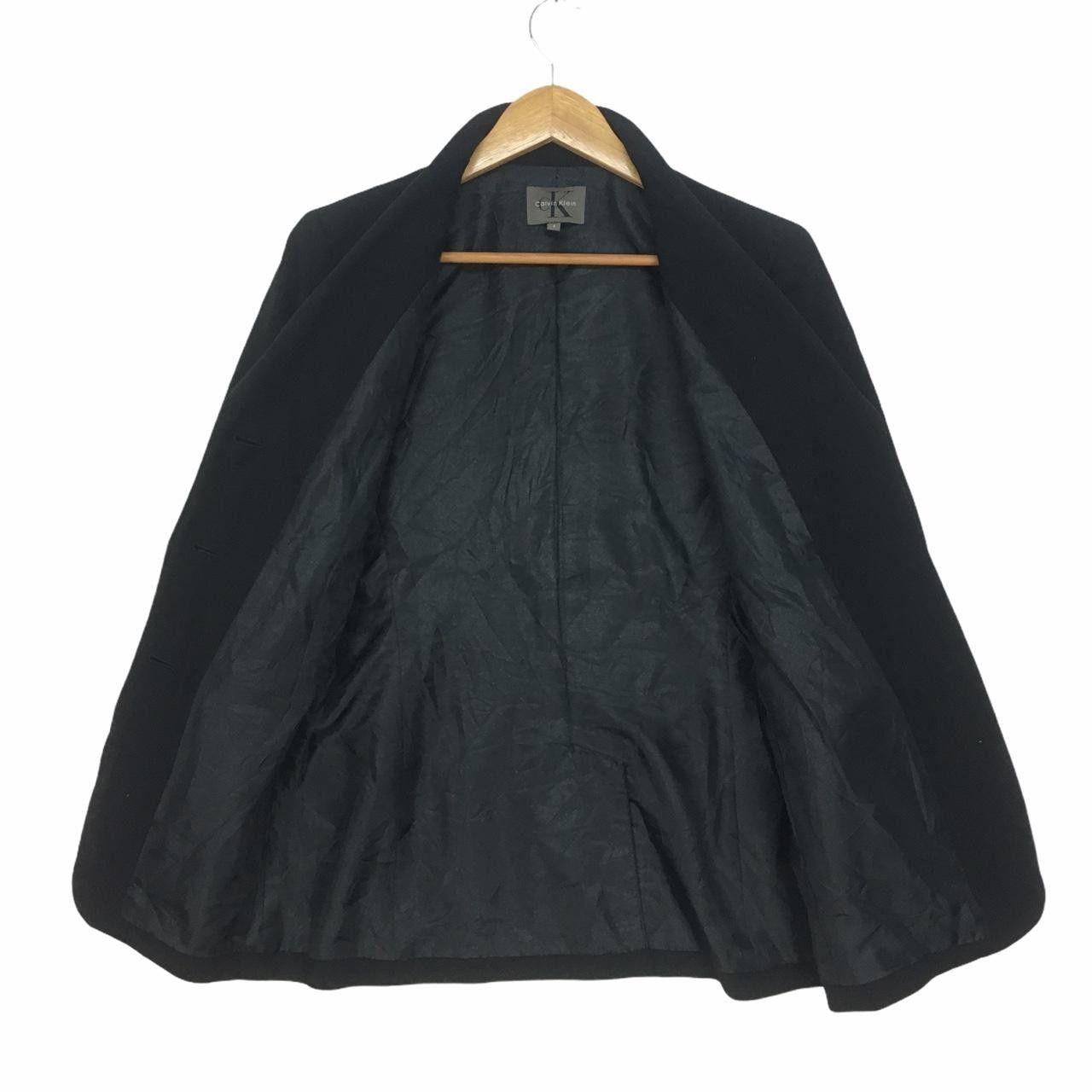 Calvin Klein Vtg CK Calvin Klein Black Slim Fit Coat Blazer Jacket Size US XL / EU 56 / 4 - 2 Thumbnail