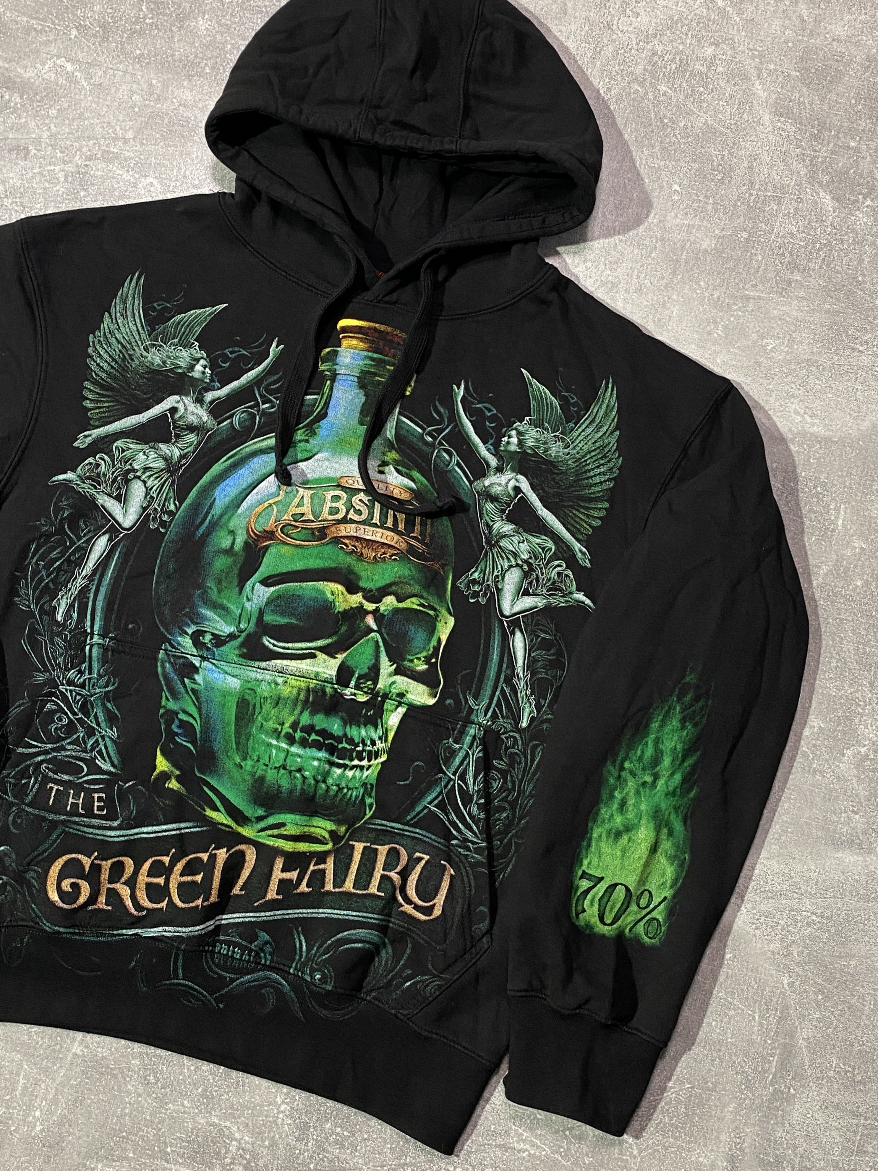 If Six Was Nine Vintage Y2K Absinthe Big Skull Face Hoodie Size US S / EU 44-46 / 1 - 3 Thumbnail