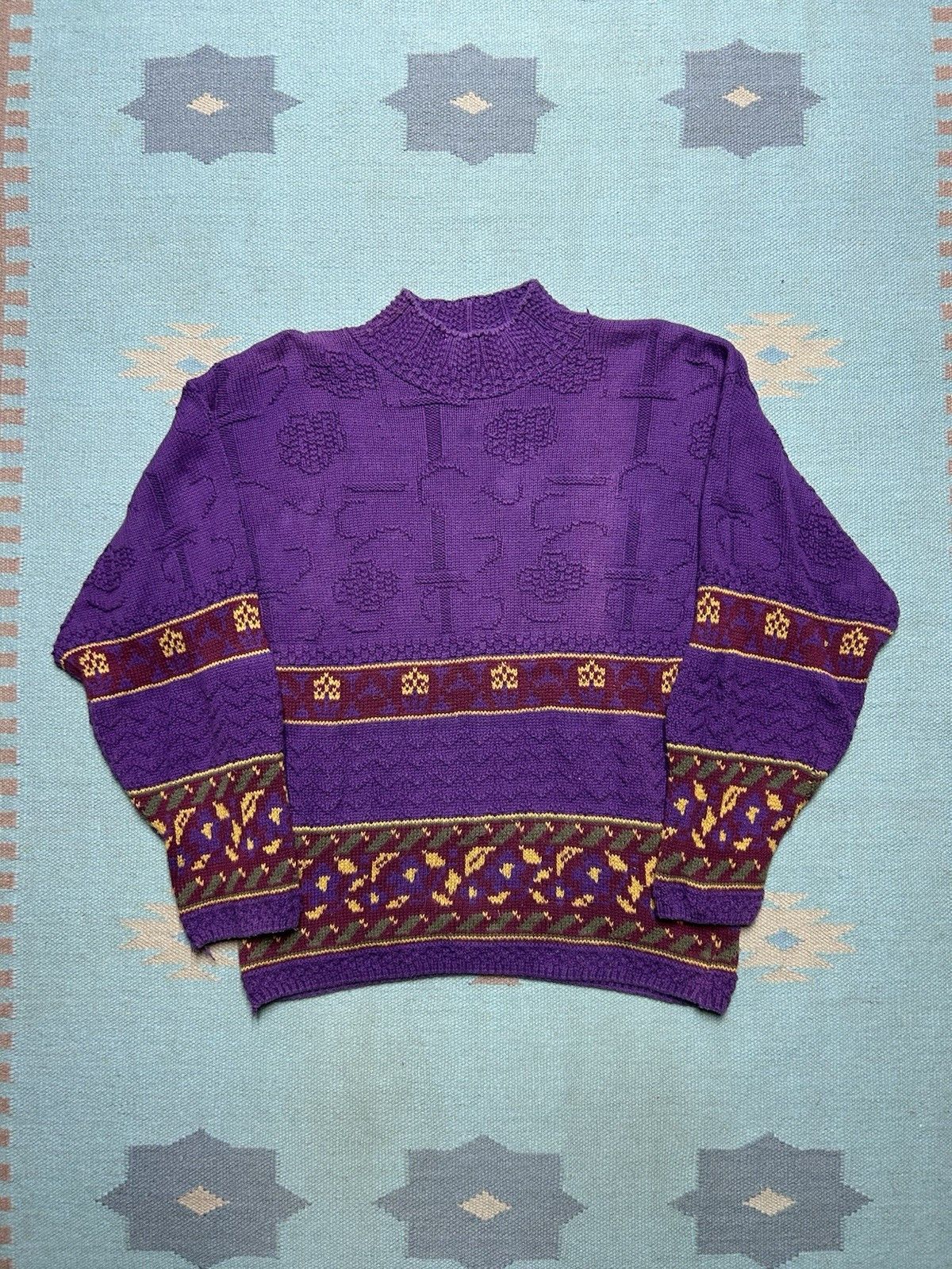 Vintage American Eagle knit sweater Icelandic Nordic women’s large Size L / US 10 / IT 46 - 1 Thumbnail