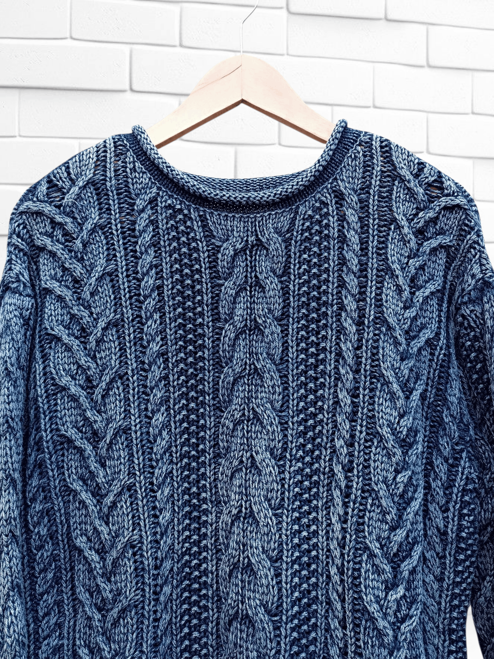 Denim & Supply Ralph Lauren Sweater Knit Indigo Dyed Wash Elbow Patch Denim Size US M / EU 48-50 / 2 - 4 Thumbnail