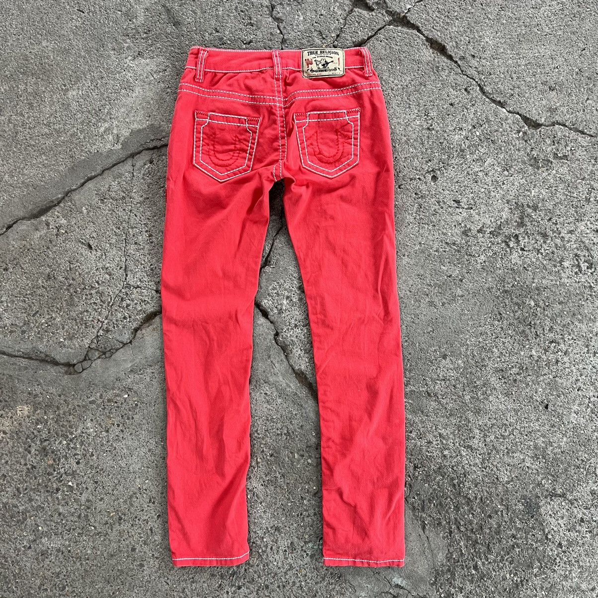 True Religion × Vintage Vintage 90s Flared Pink True Religion Jeans Size 30" / US 8 / IT 44 - 2 Thumbnail