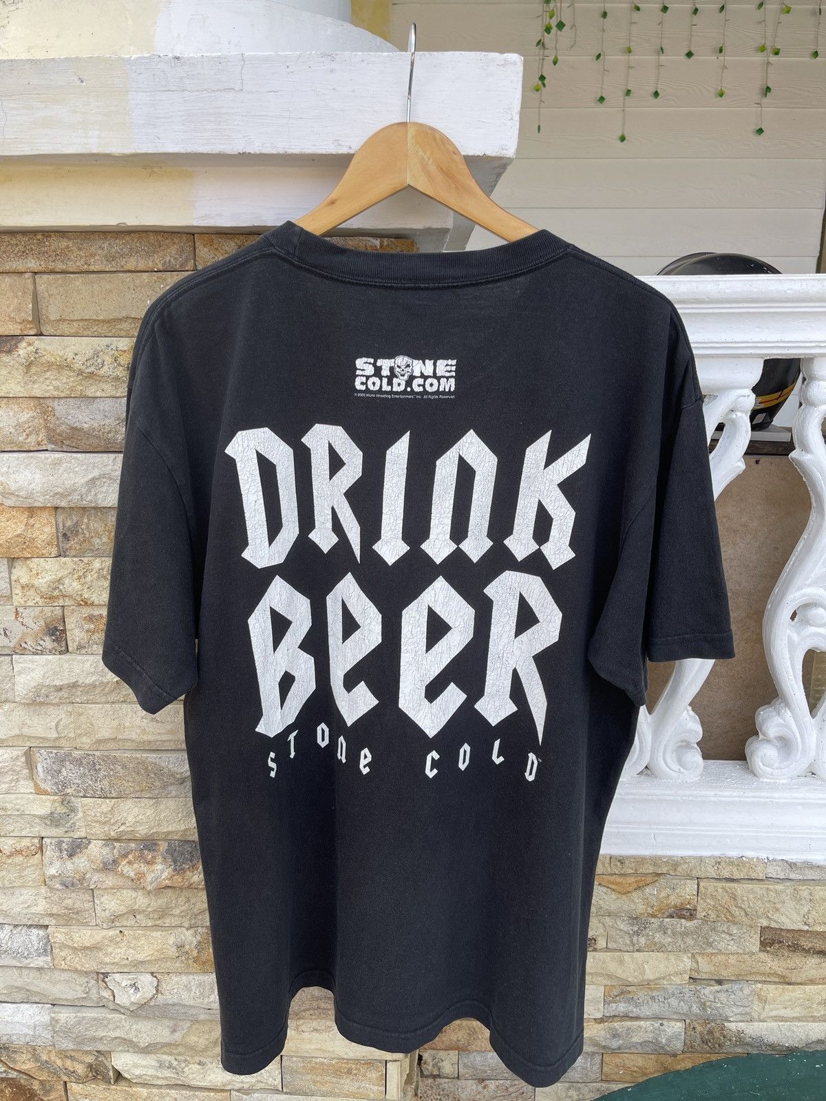 Rap Tees Rare🔥Vtg WWF Stone Cold Steve Austin Fuck Fear Faded Tee Size US XL / EU 56 / 4 - 2 Thumbnail