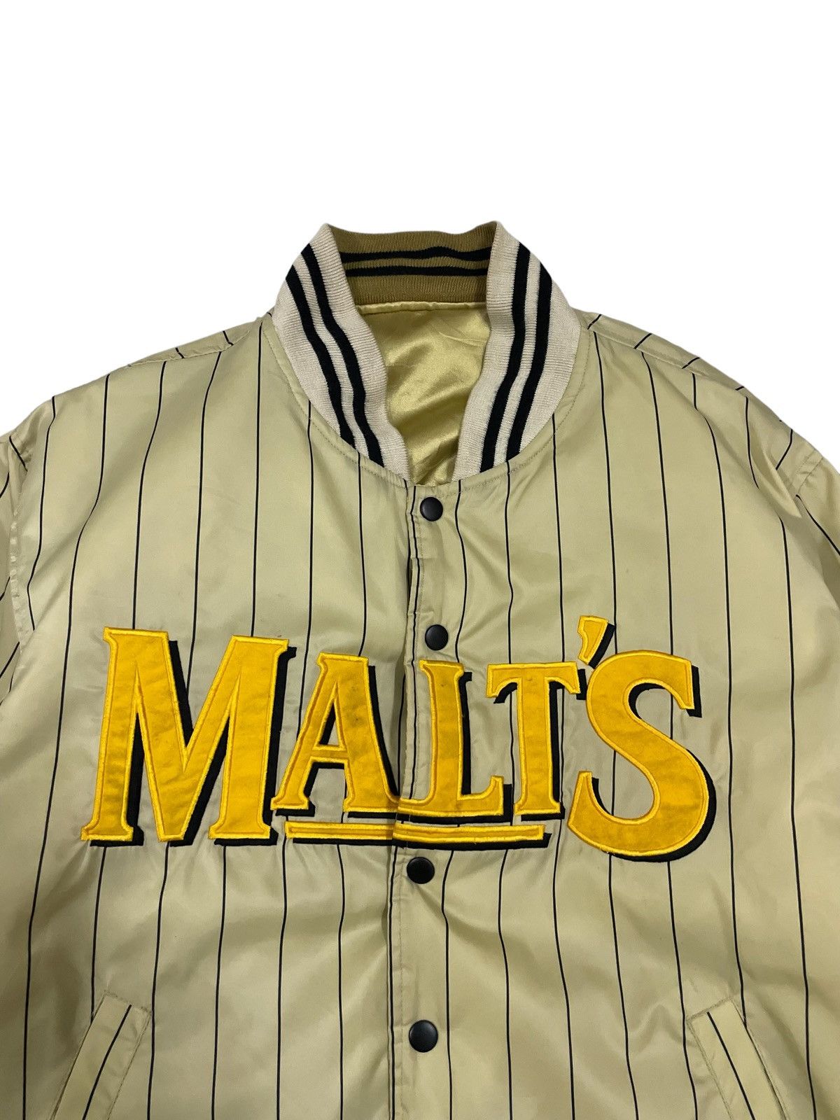 Ring Jacket Vintage Gold Malts Beer Embroidery Reversible Bomber Jacket Size US M / EU 48-50 / 2 - 10 Thumbnail