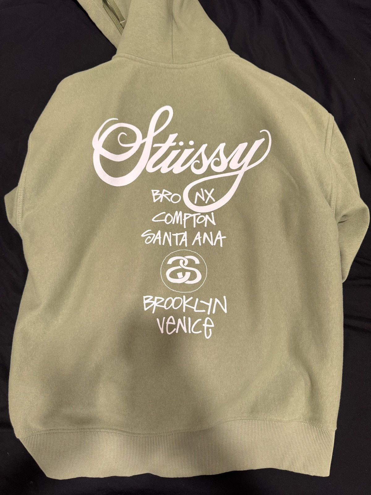 Stussy Stussy world tour zip hoodie moss Size US XL / EU 56 / 4 - 1 Thumbnail
