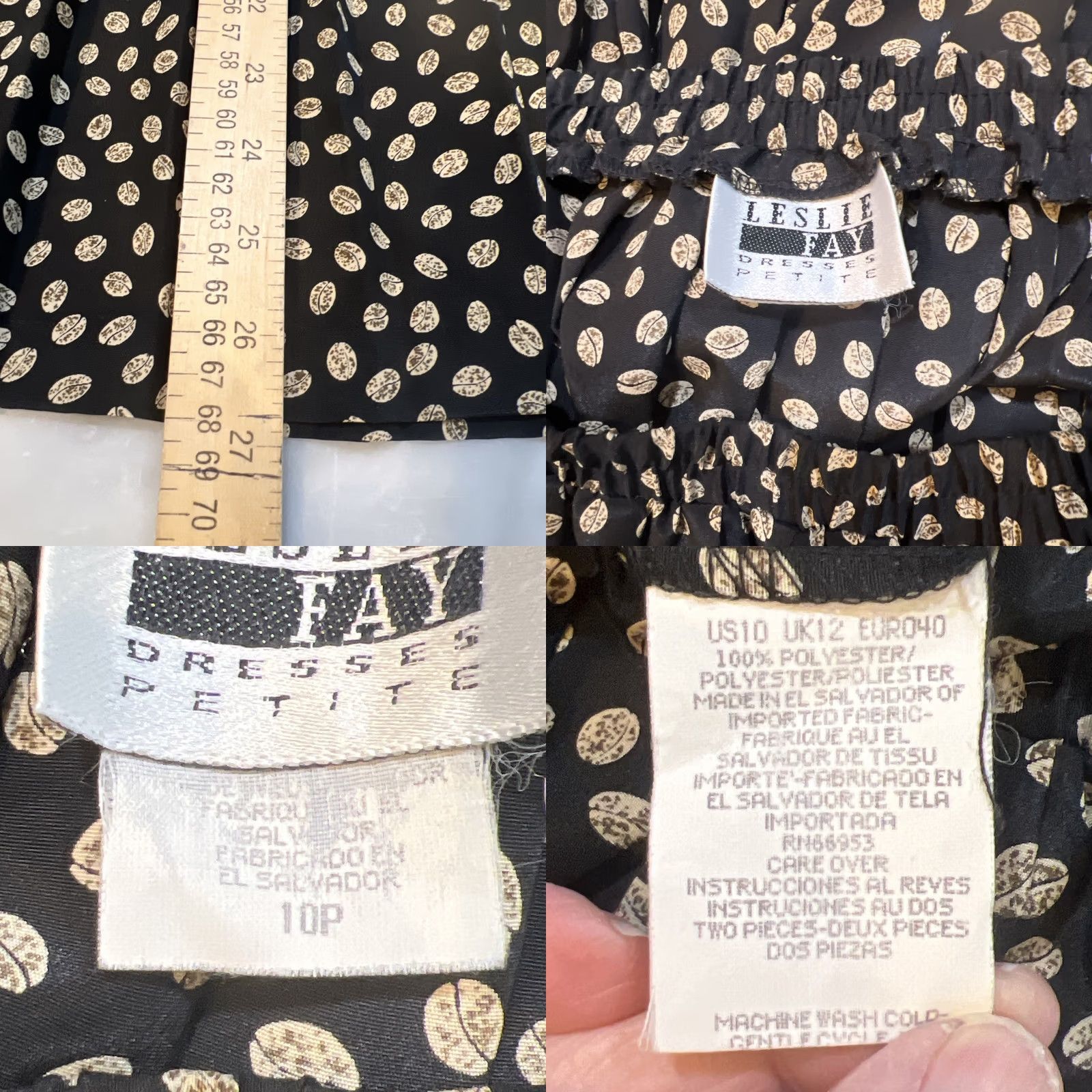 Vintage VINTAGE Leslie Fay Skirt Midi Pleated 10P Petite Women Black W 26” L 26” A Frame Coffee Beans Size 32" / US 10 / IT 46 - 8 Thumbnail