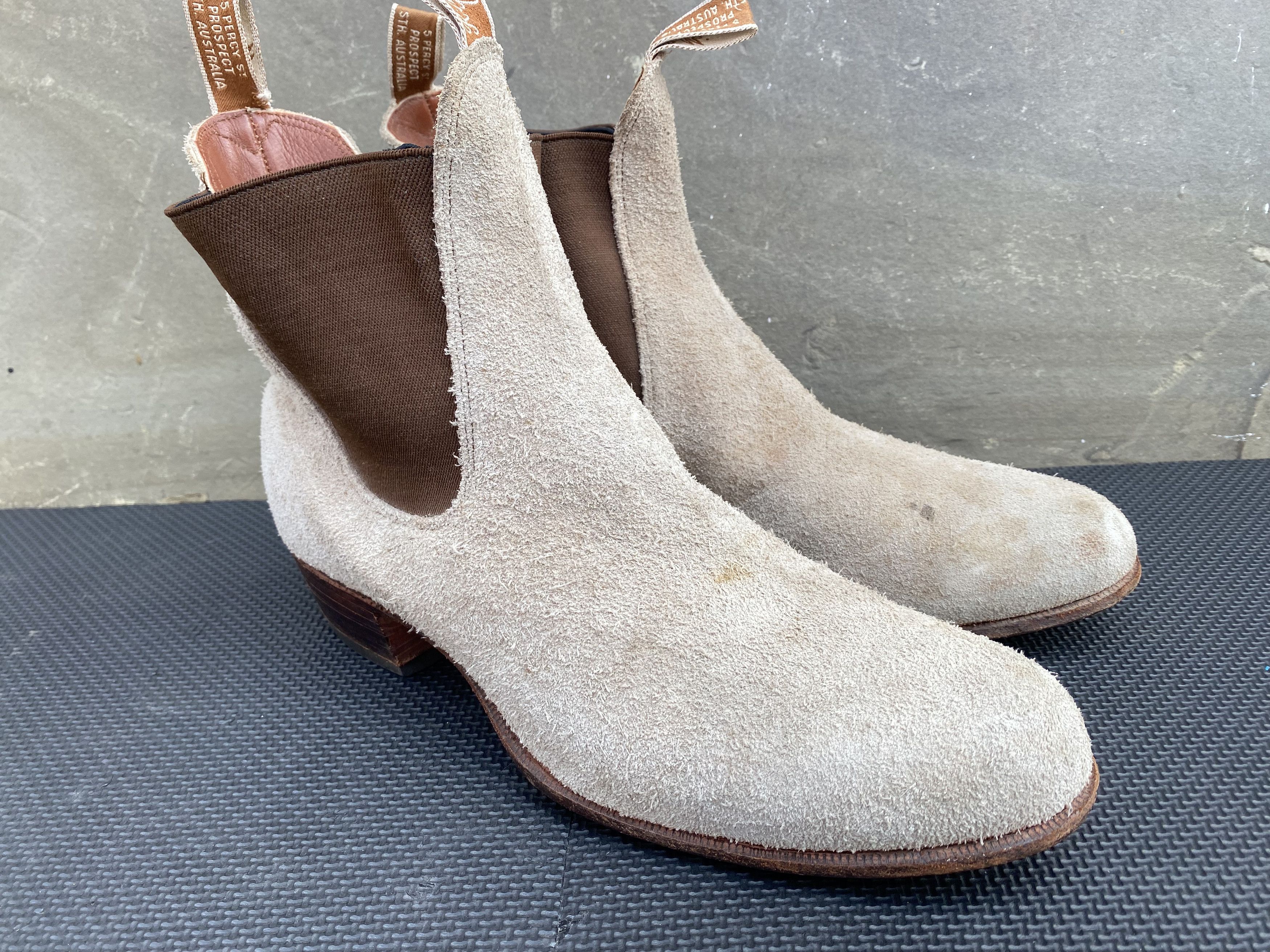 R.M. Williams Vintage RM Williams Taupe Boots Ranch Bushmman Cuban Heel Size US 13 / EU 46 - 4 Thumbnail