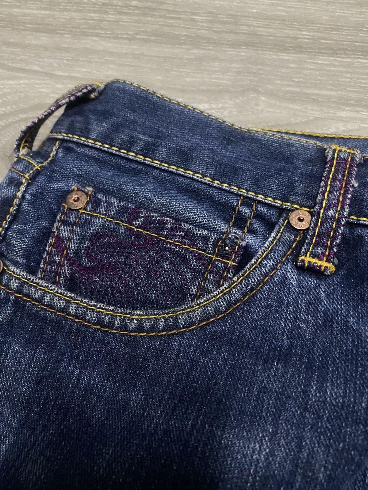 RMC Jeans Rmc x Yoropiko - Limited Edition Blue Hungry Dragon Denim Size US 33 - 6 Thumbnail