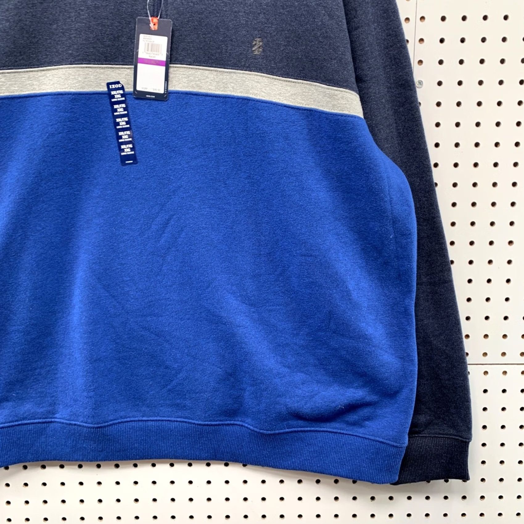 Izod IZOD Advantage Performance 1/4 Zip Pullover Sweater Mens 2XL BLUE NWT Size US XXL / EU 58 / 5 - 7 Thumbnail
