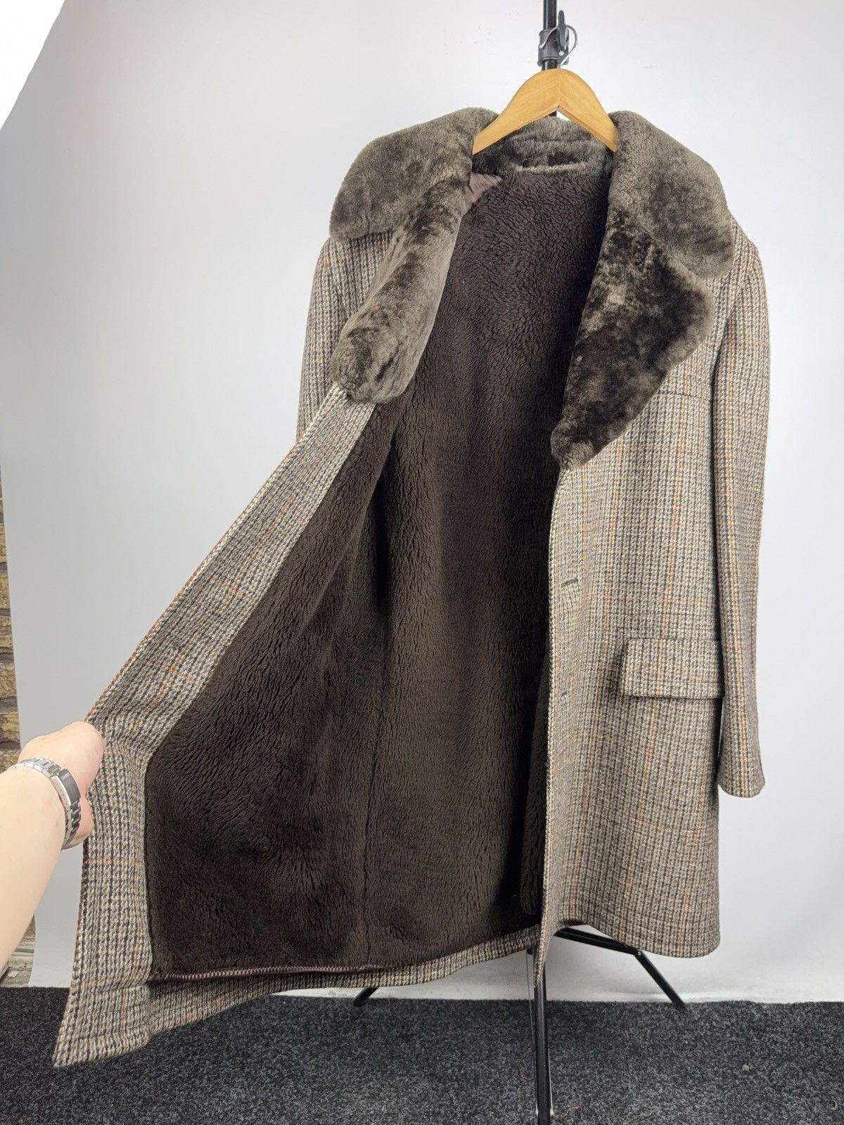 Vintage Vintage Shearling Wool Coat Borg Lined Heavy Winter Size US L / EU 52-54 / 3 - 10 Thumbnail
