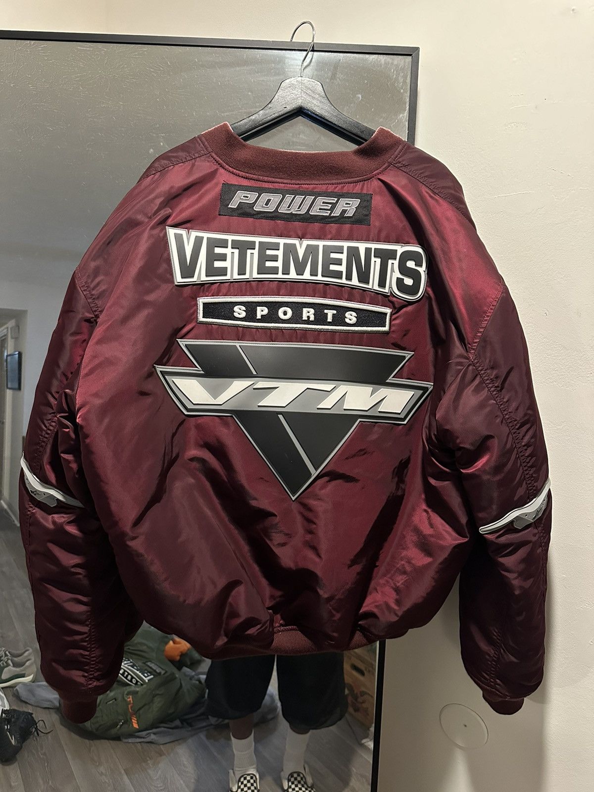 Vetements Burgundy Vetements Racing Bomber Jacket Size US M / EU 48-50 / 2 - 2 Thumbnail