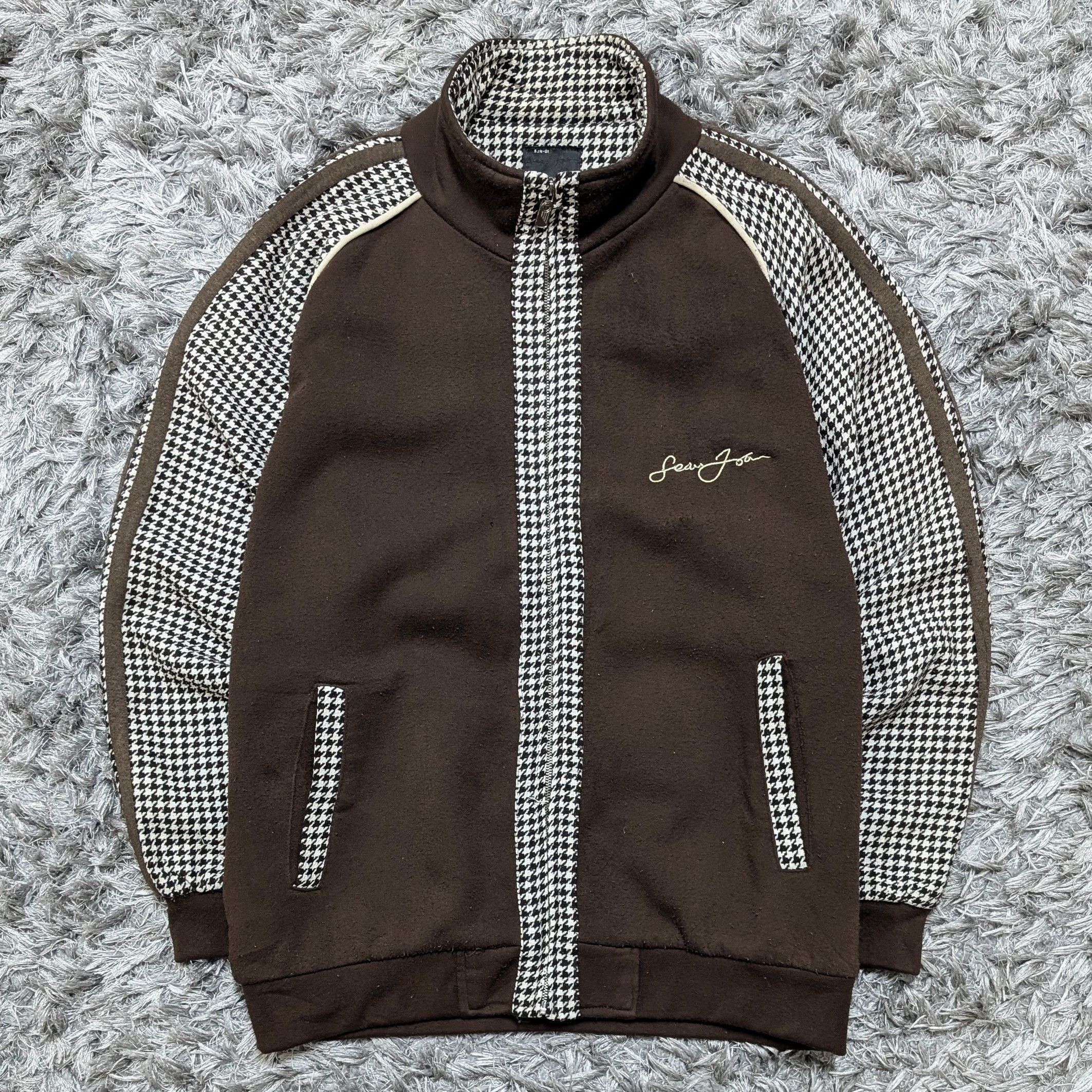 Sean John Vintage Sean John Houndstooth Zipper Jacket Oversized Size US XXL / EU 58 / 5 - 1 Thumbnail