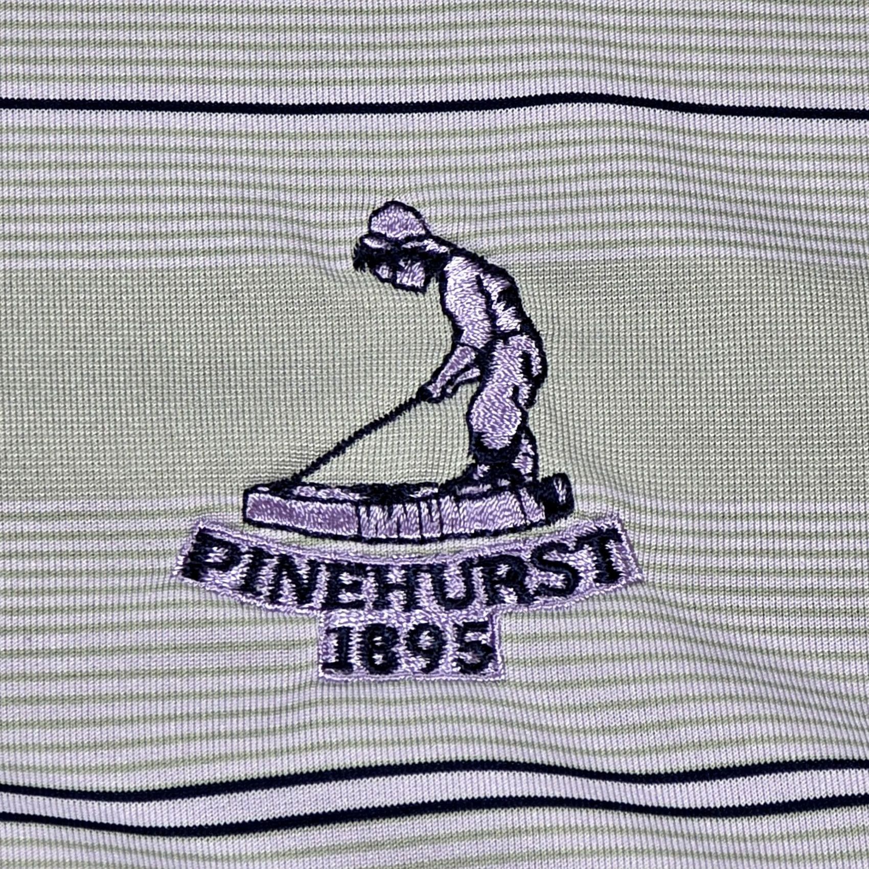 Vintage Bobby Jones Performance Polo Mens M Purple Stripe Pinehurst Golf Embroidered Shirt Size US M / EU 48-50 / 2 - 4 Thumbnail