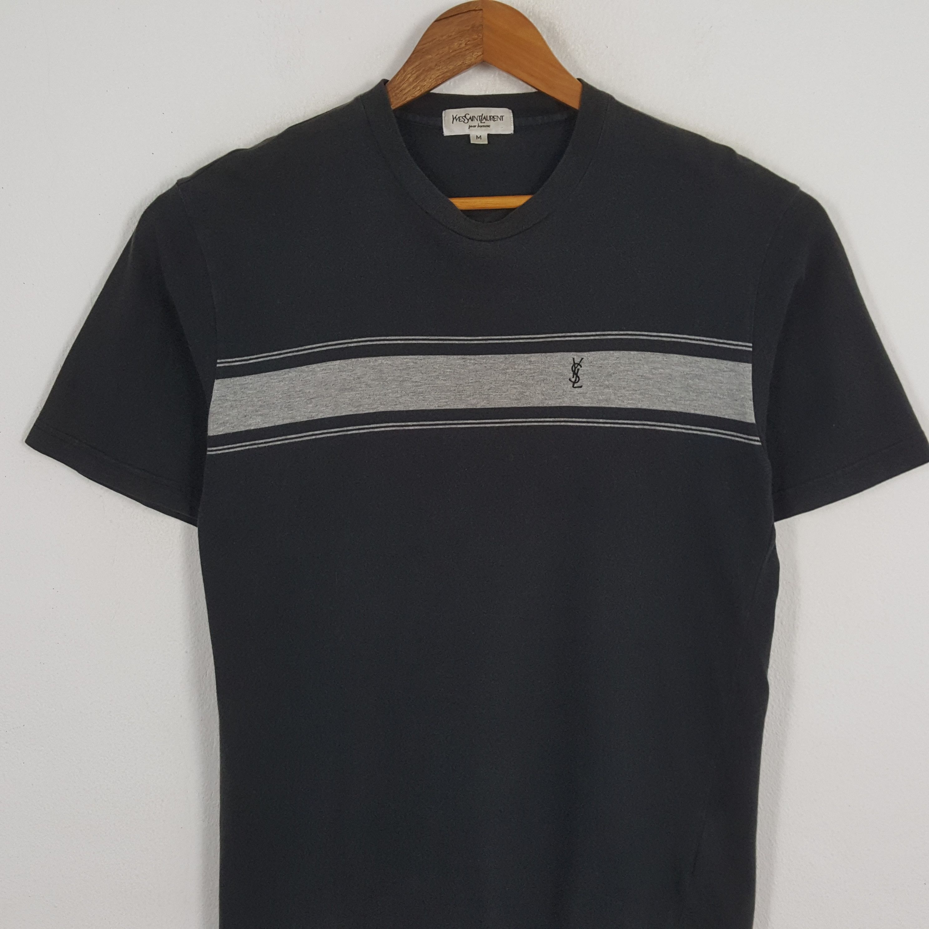Vintage × Yves Saint Laurent Vintage YVES SAINT LAURENT Italian Fashion Brand T-Shirts Size US M / EU 48-50 / 2 - 2 Thumbnail