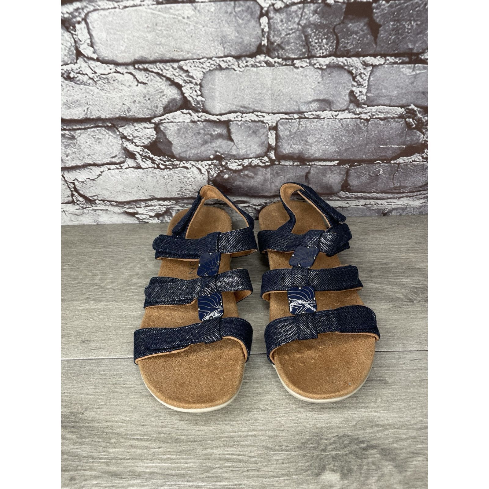 Etonic Vionic Amber Navy Blue Synthetic Adjustable Strappy Sandals Size US 7 / IT 37 - 16 Thumbnail
