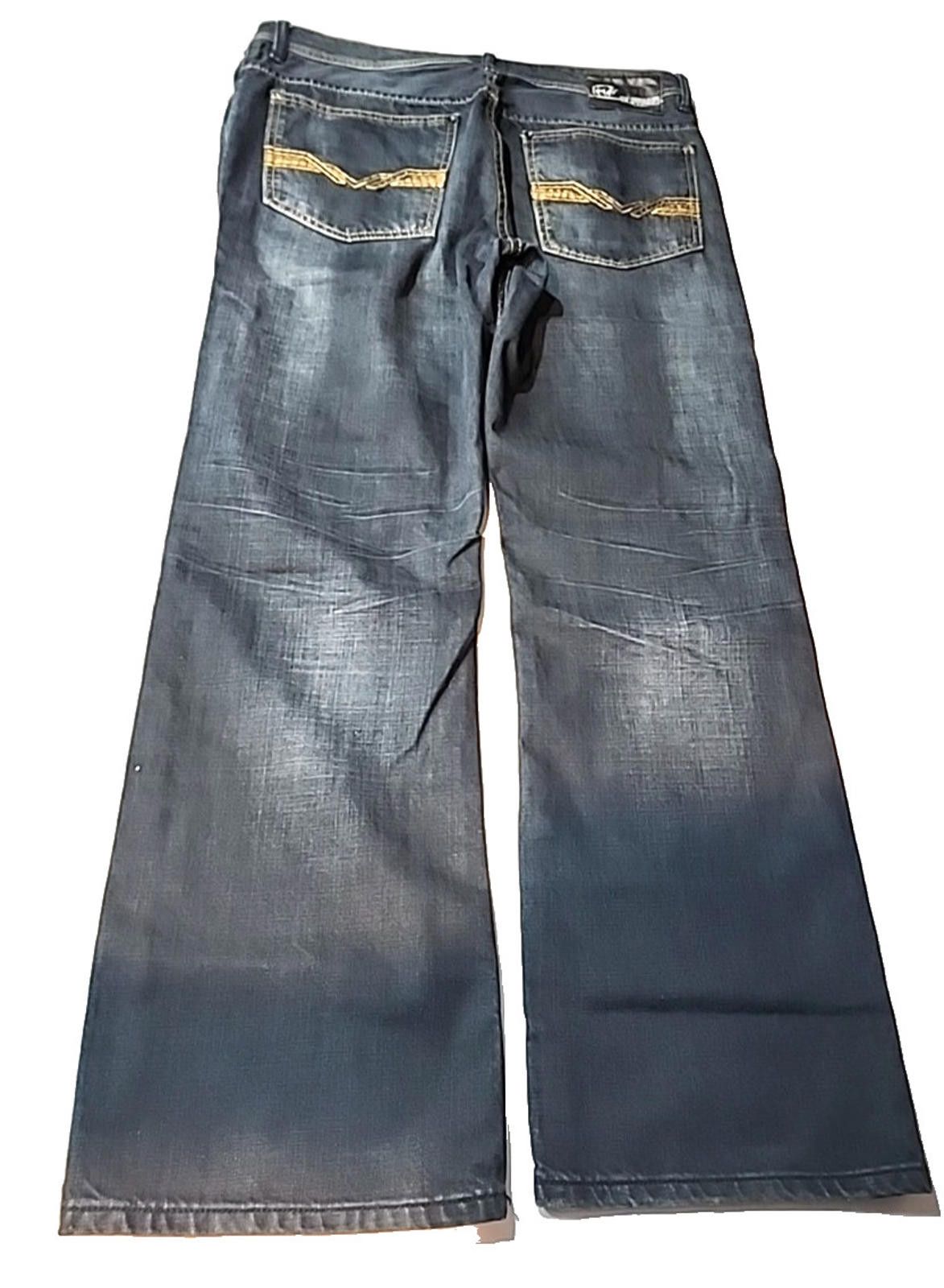 Other Buffalo Mens Blue Jeans Relaxed Fit Straight Leg 34Wx31L Size US 34 / EU 50 - 4 Thumbnail