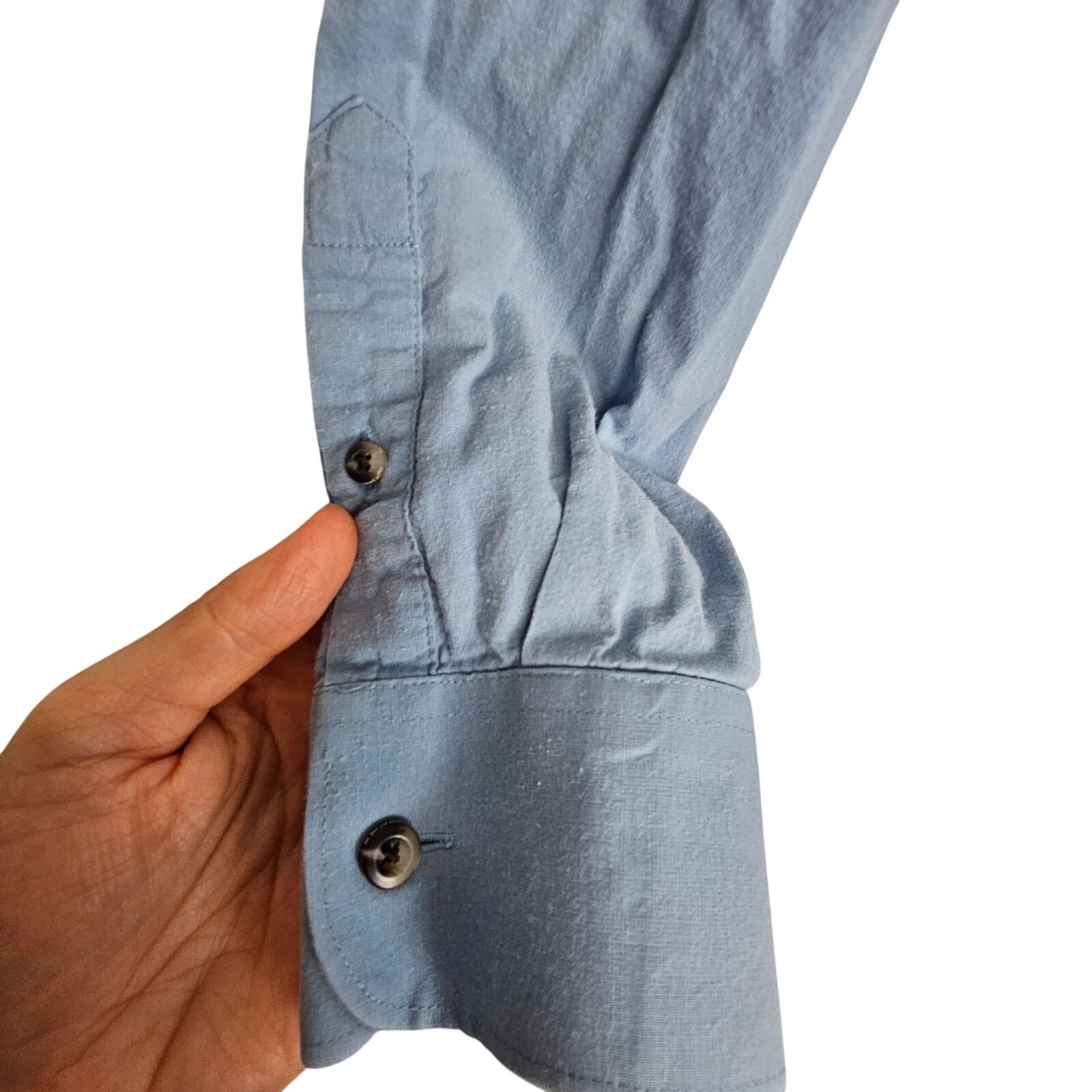 TravisMathew Travis Mathew Cloud Flannel Shirt M Faded Denim Minimalist Size US M / EU 48-50 / 2 - 5 Thumbnail