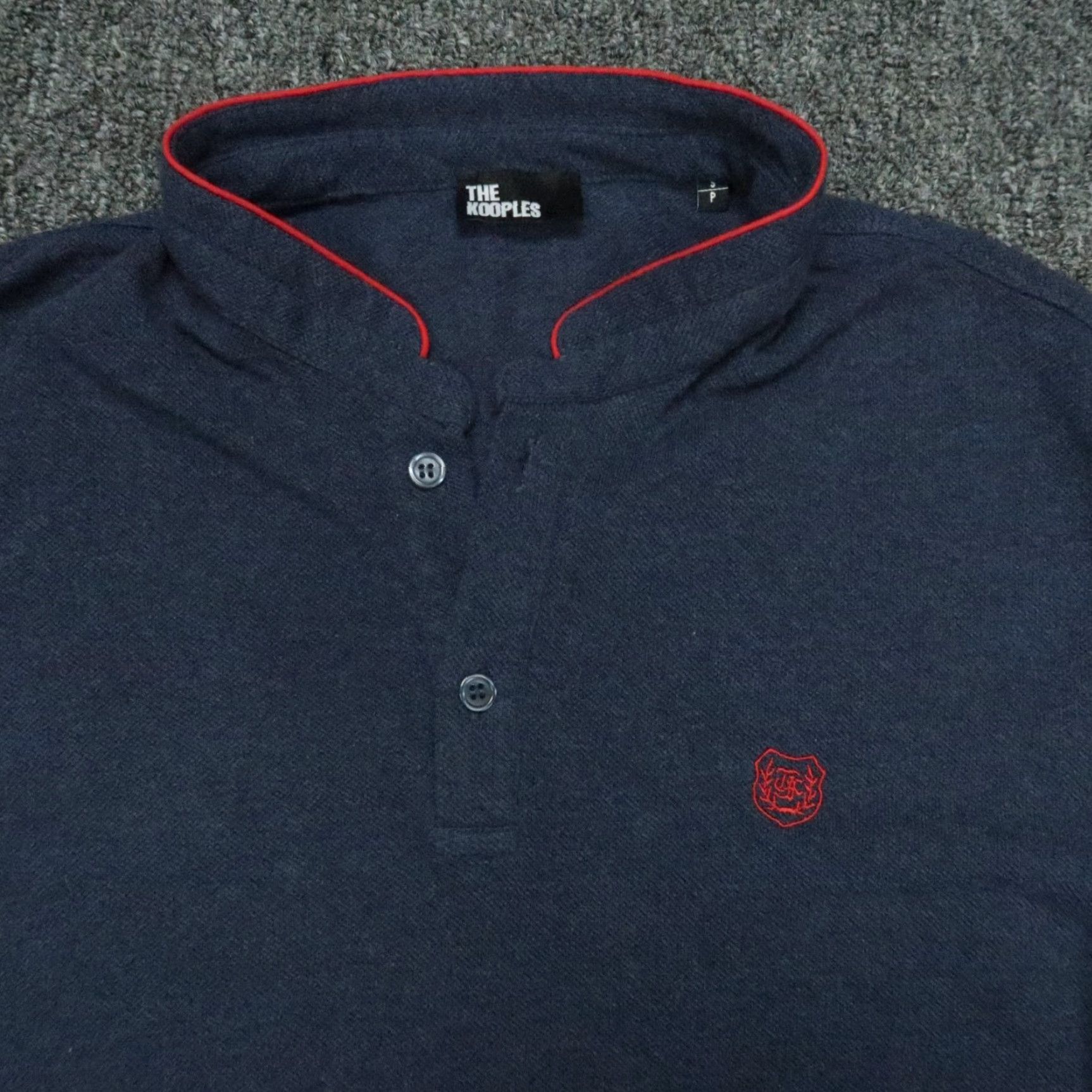 The Kooples The Kooples Blue Long Sleeve Polo Shirt Mens Small Size US S / EU 44-46 / 1 - 2 Thumbnail